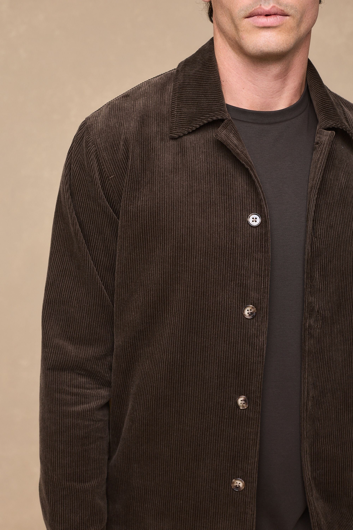 Lukas Corduroy Shacket - Brown
