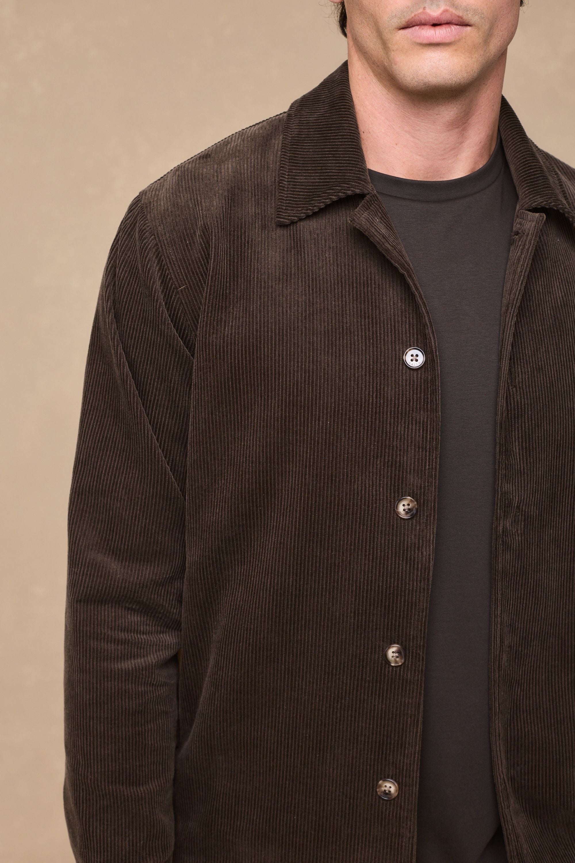 Lukas Corduroy Shacket - Brown