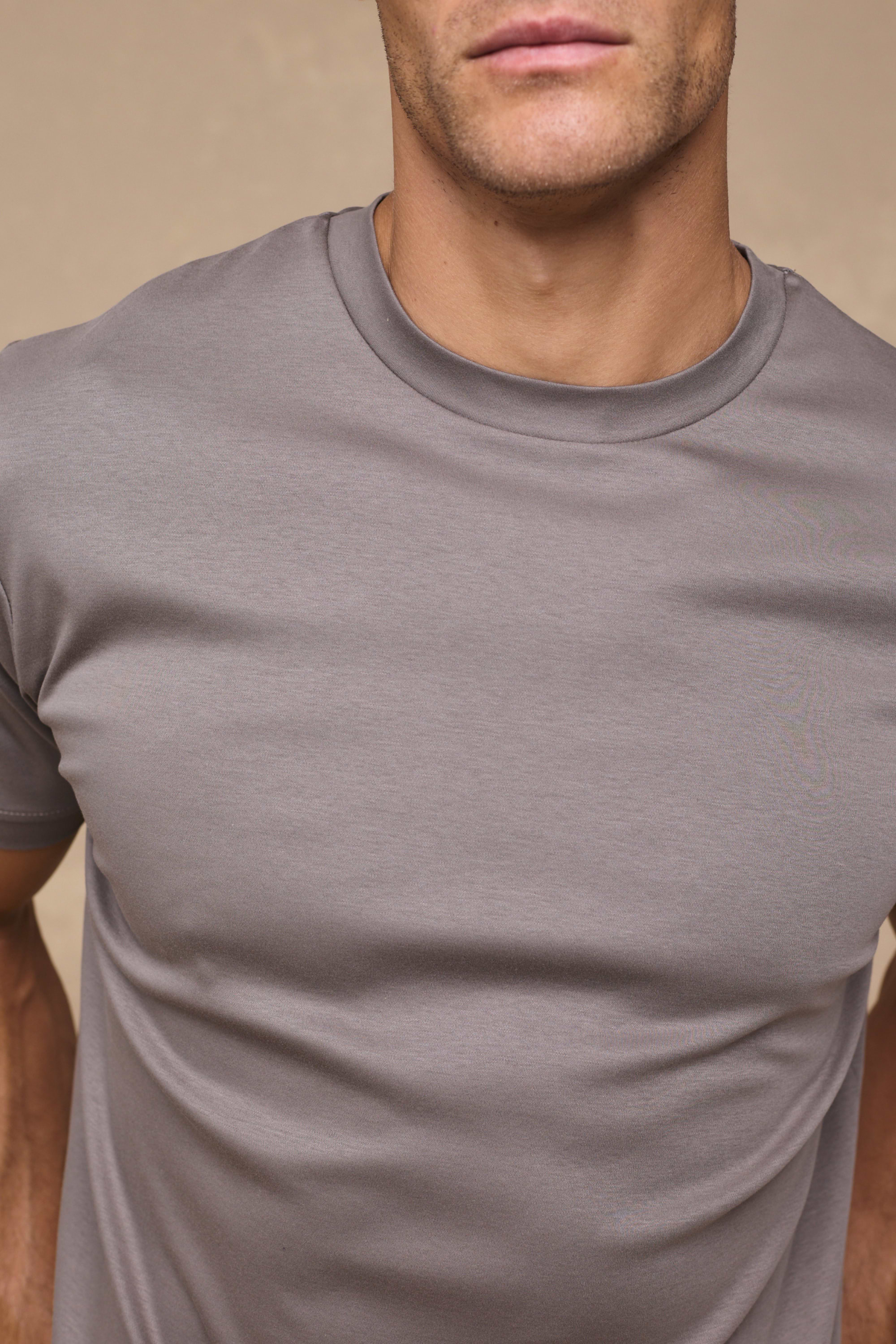 Luxe Mercerised T-Shirt - Mushroom
