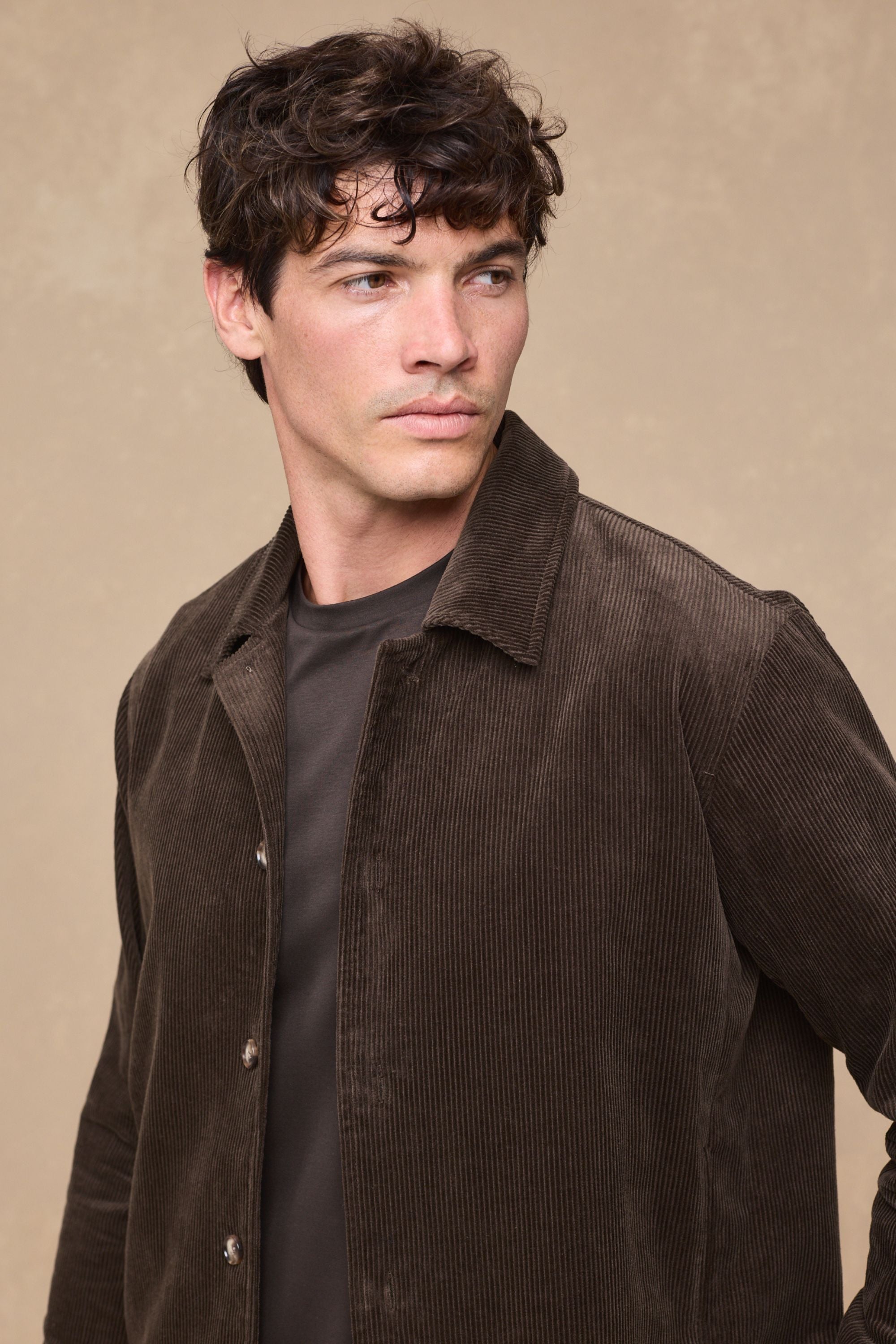 Lukas Corduroy Shacket - Brown