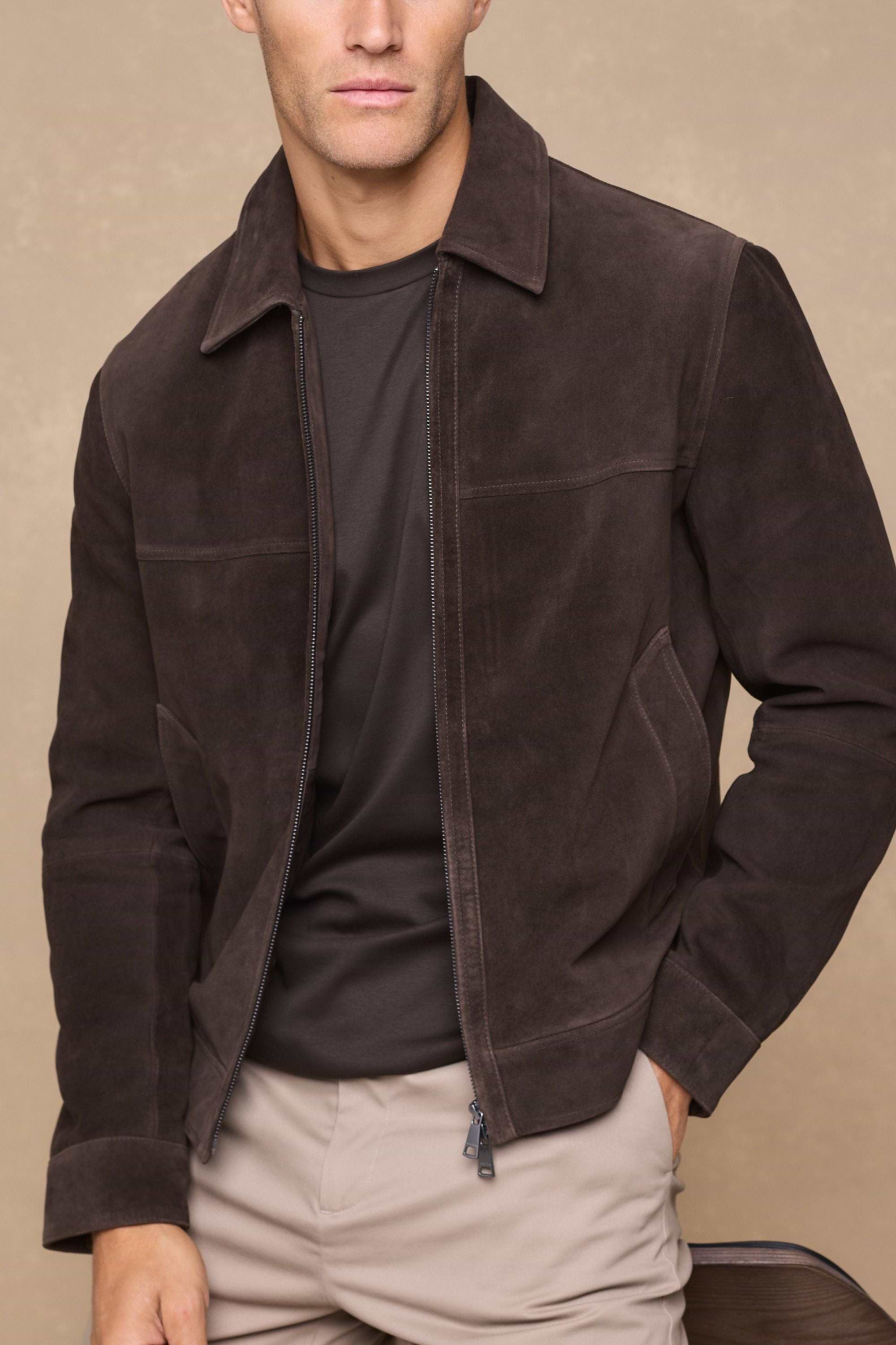 Bruno Suede Jacket - Brown
