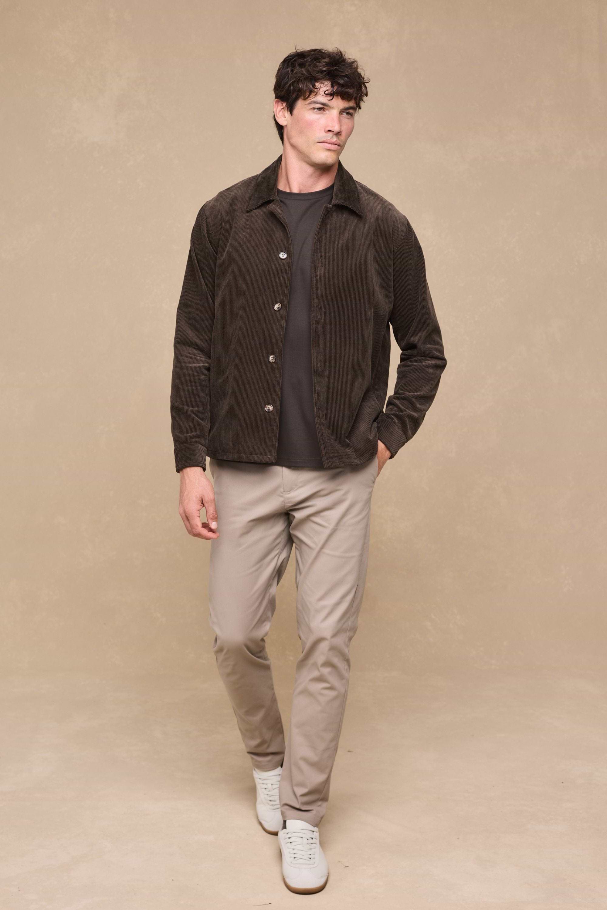 Lukas Corduroy Shacket - Brown