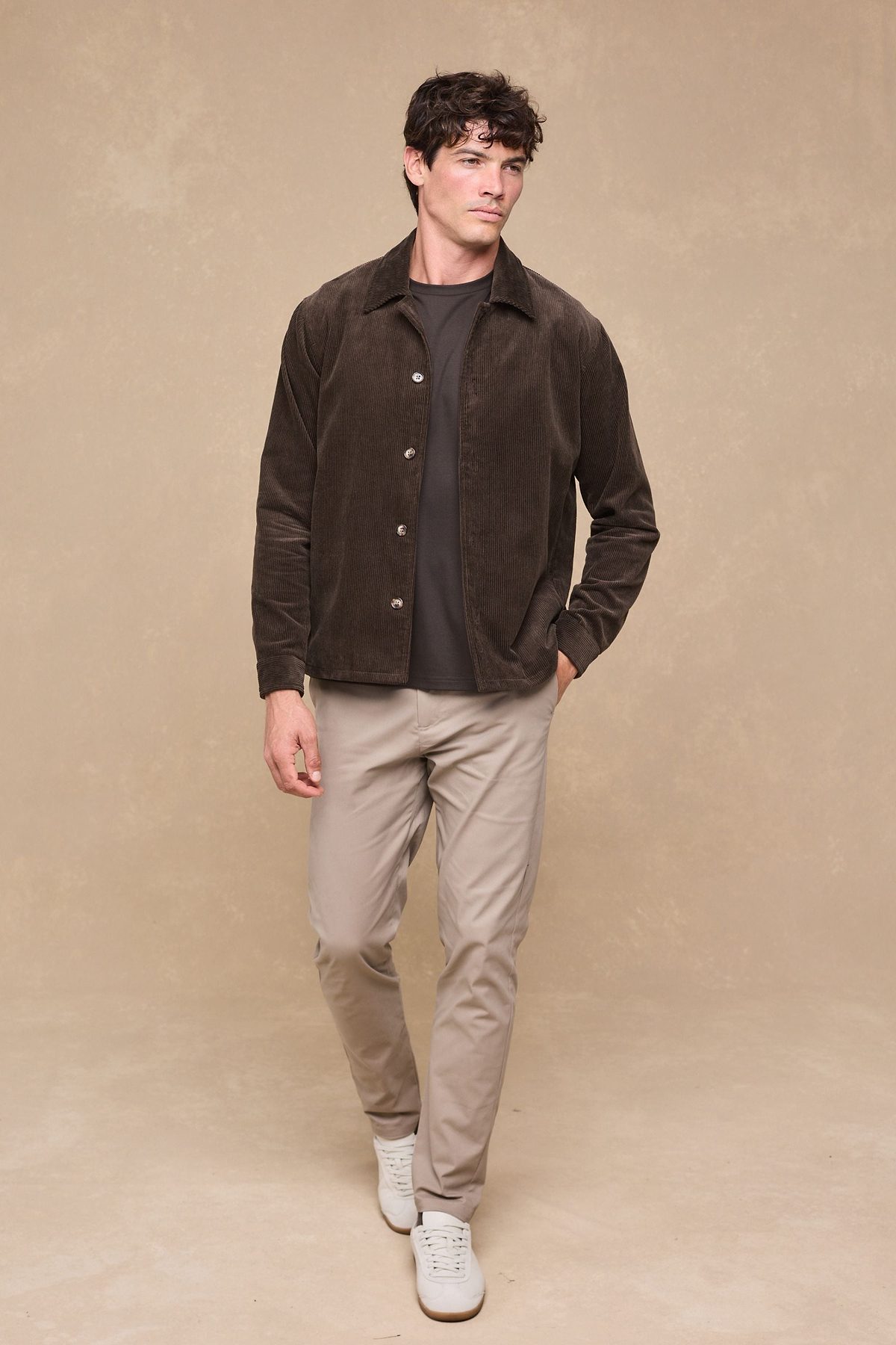 Lukas Corduroy Shacket - Brown