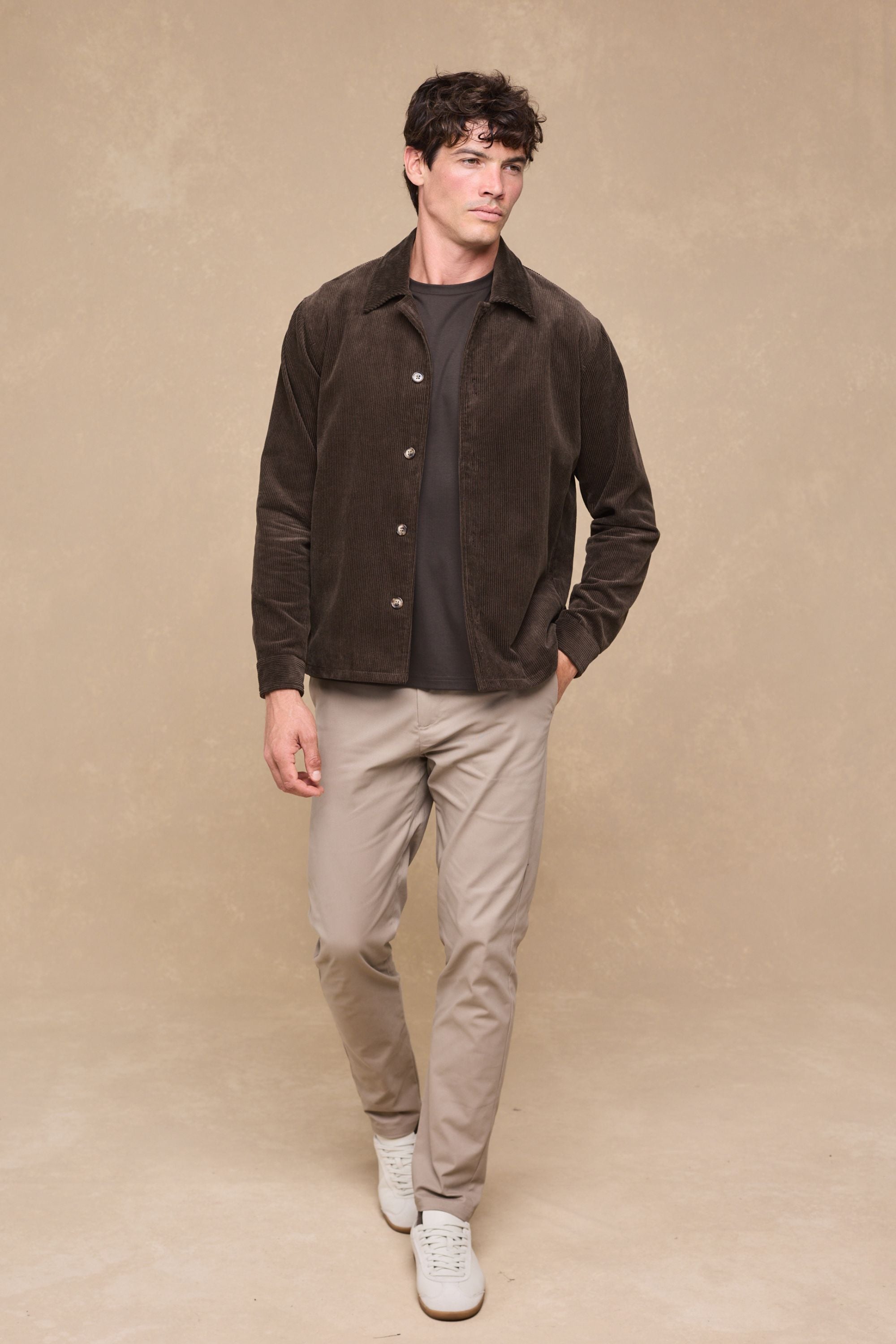 Lukas Corduroy Shacket - Brown