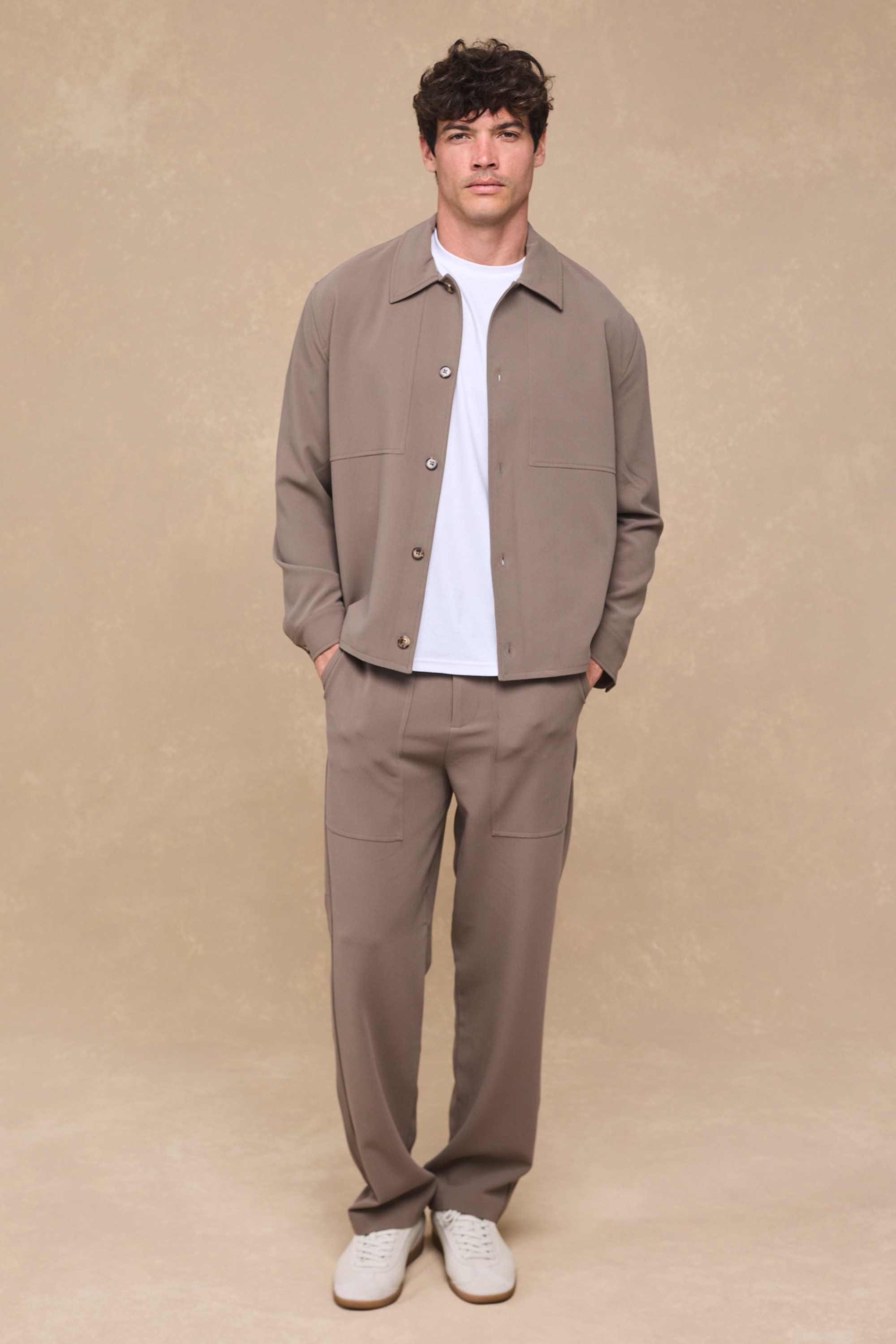 Julien Relaxed Panelled Trouser - Olive