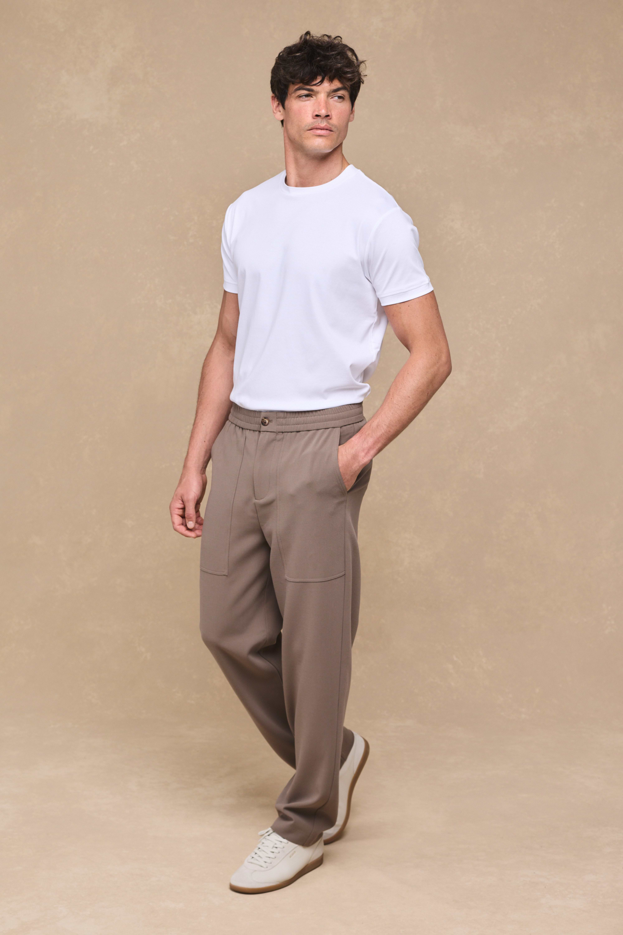 Julien Relaxed Panelled Trouser - Olive