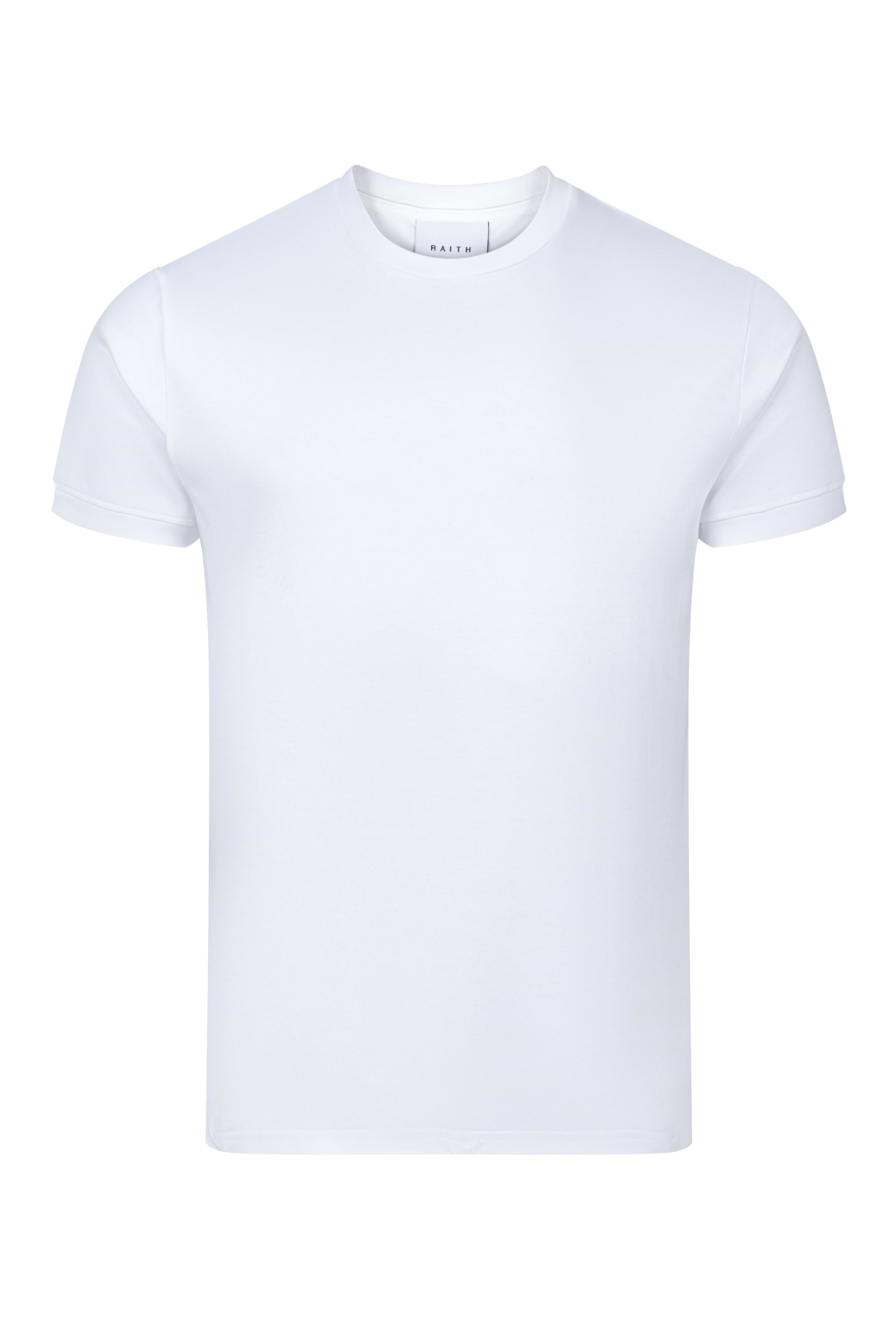 Luxuriöses, merzerisiertes T-Shirt - Weiß