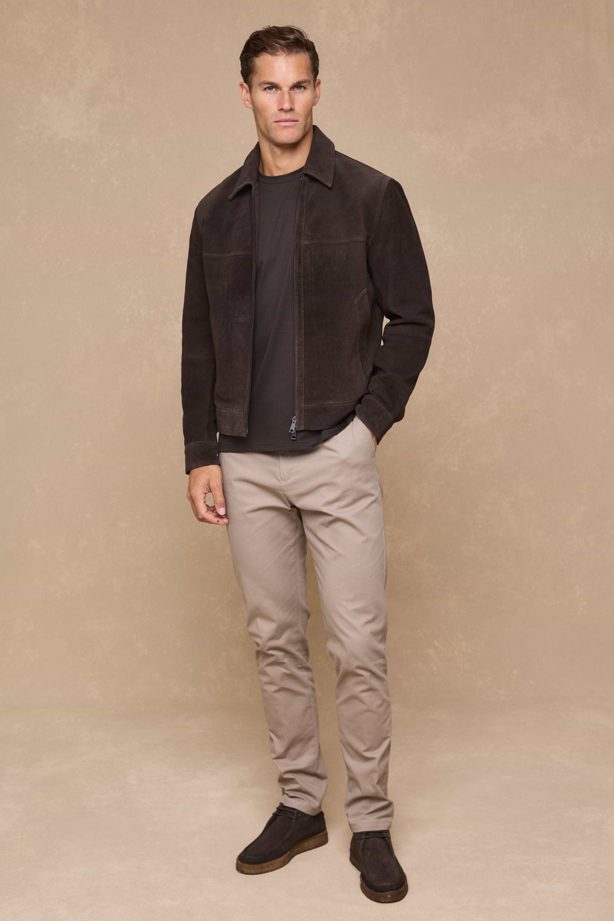 Bruno Suede Jacket - Brown