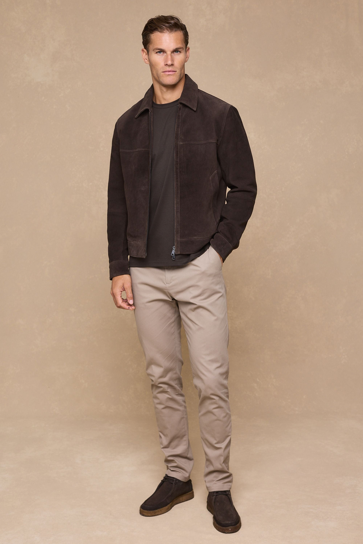 Bruno Suede Jacket - Brown