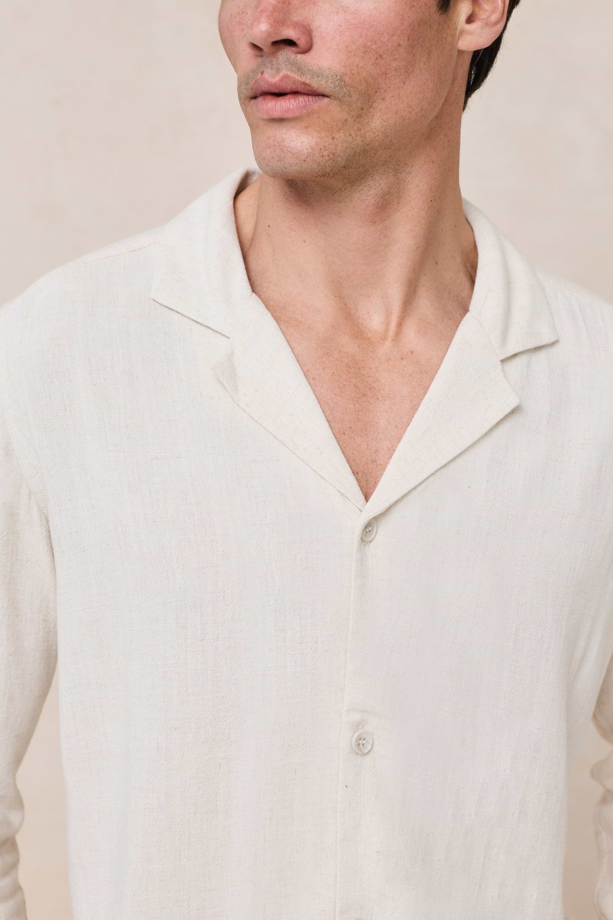 Cami Linen Shirt - Oatmeal
