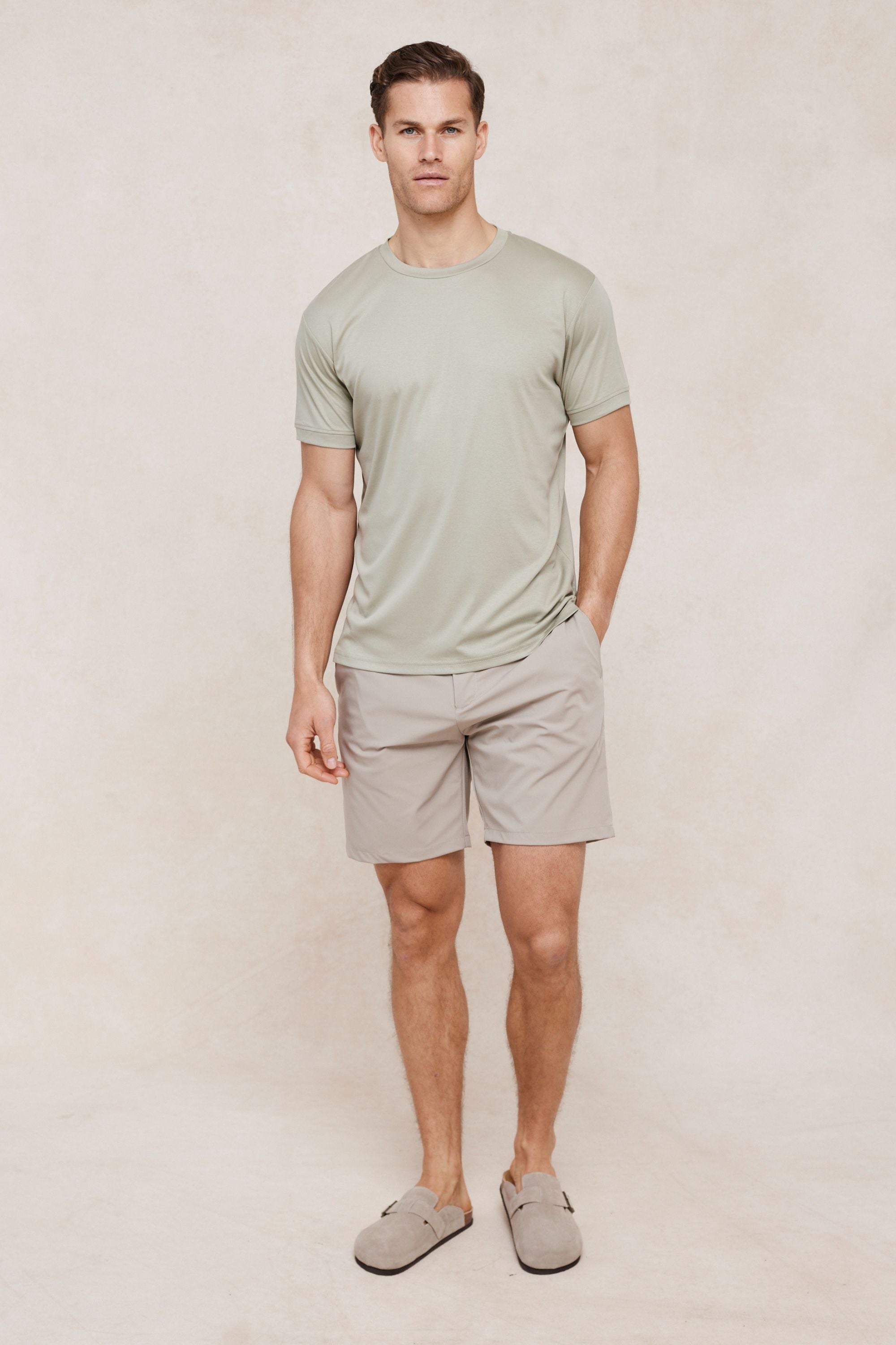 Luxe Mercerised T-Shirt - Light Sage