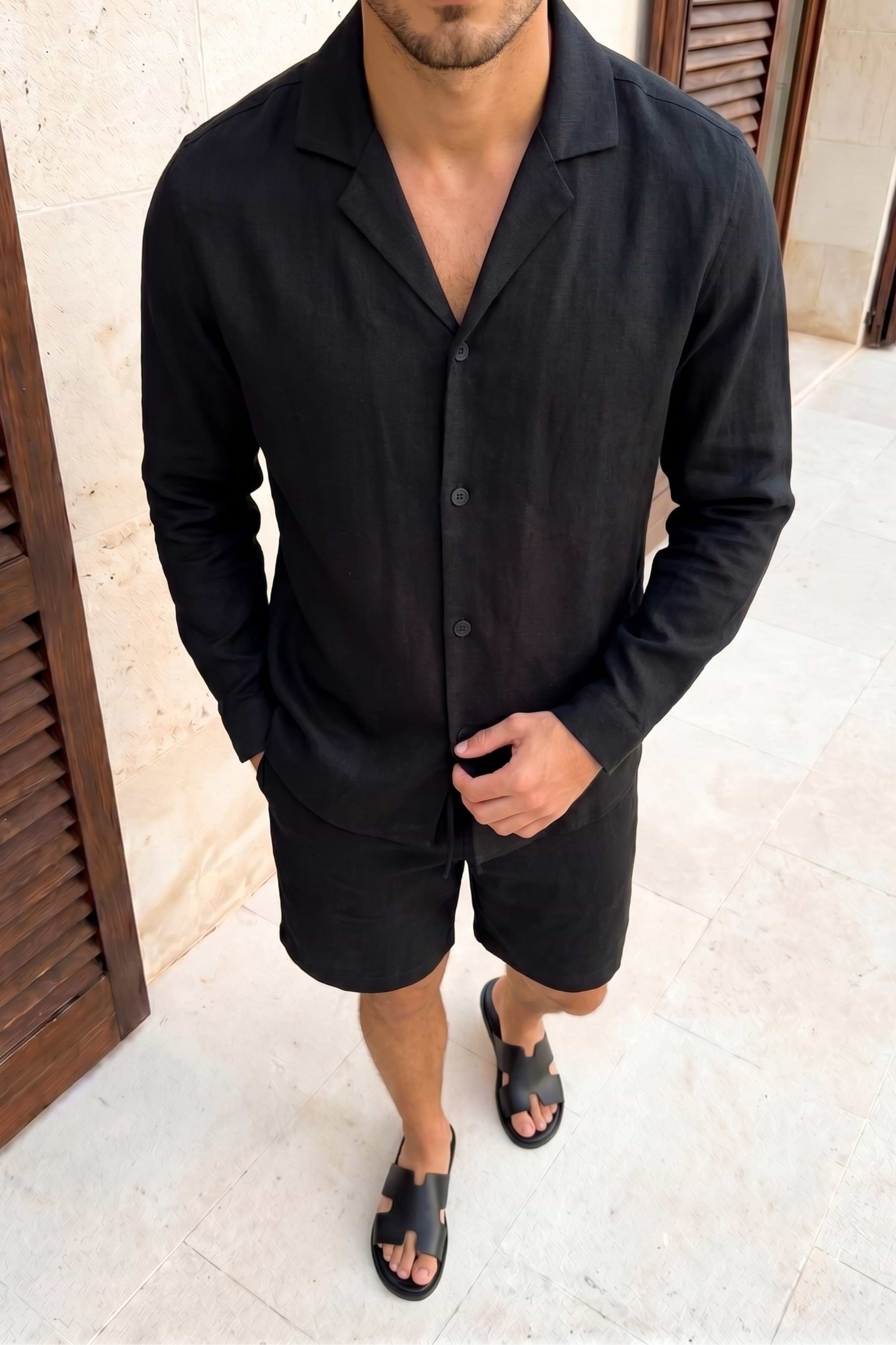 Cami Linen Short - Black