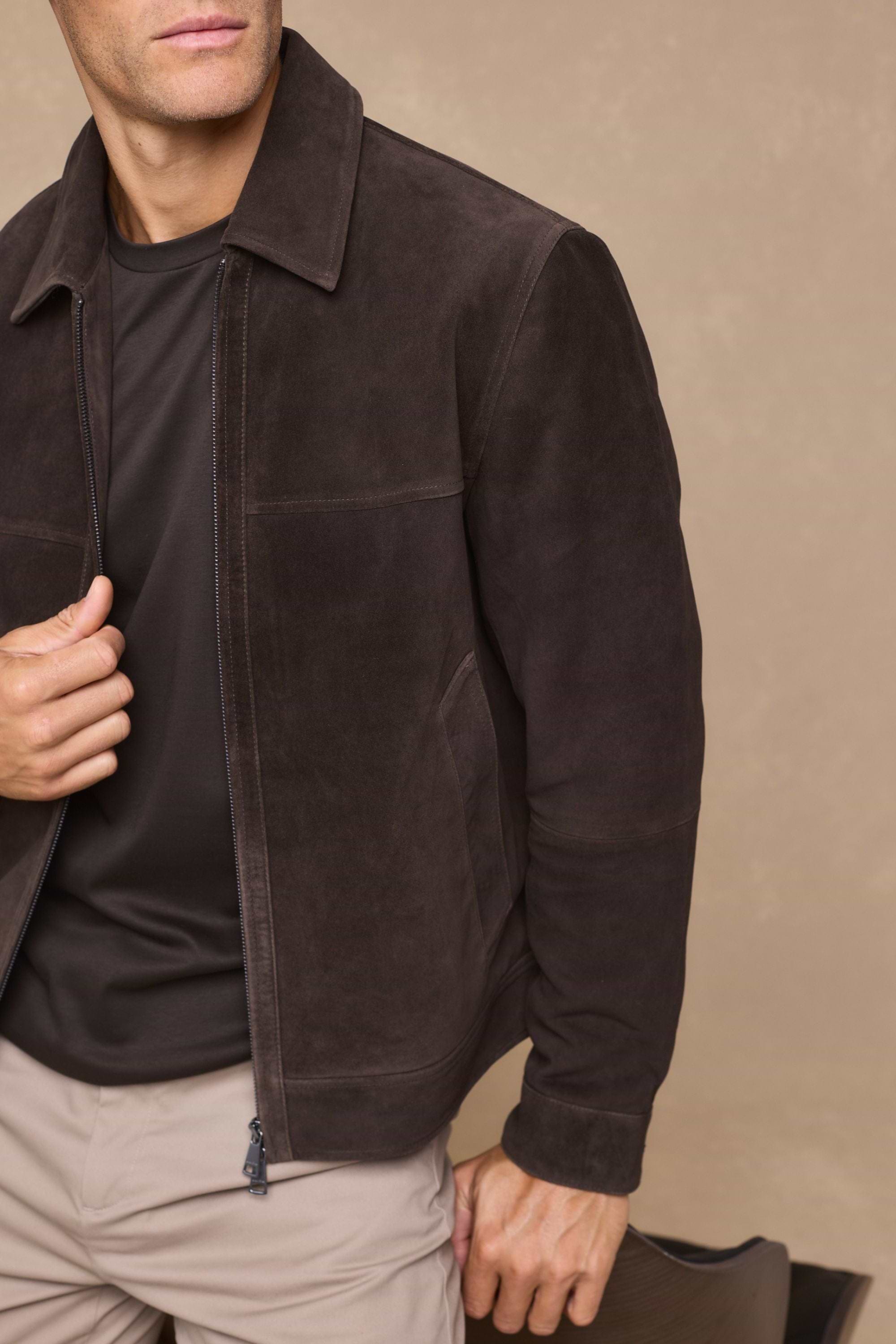 Bruno Suede Jacket - Brown