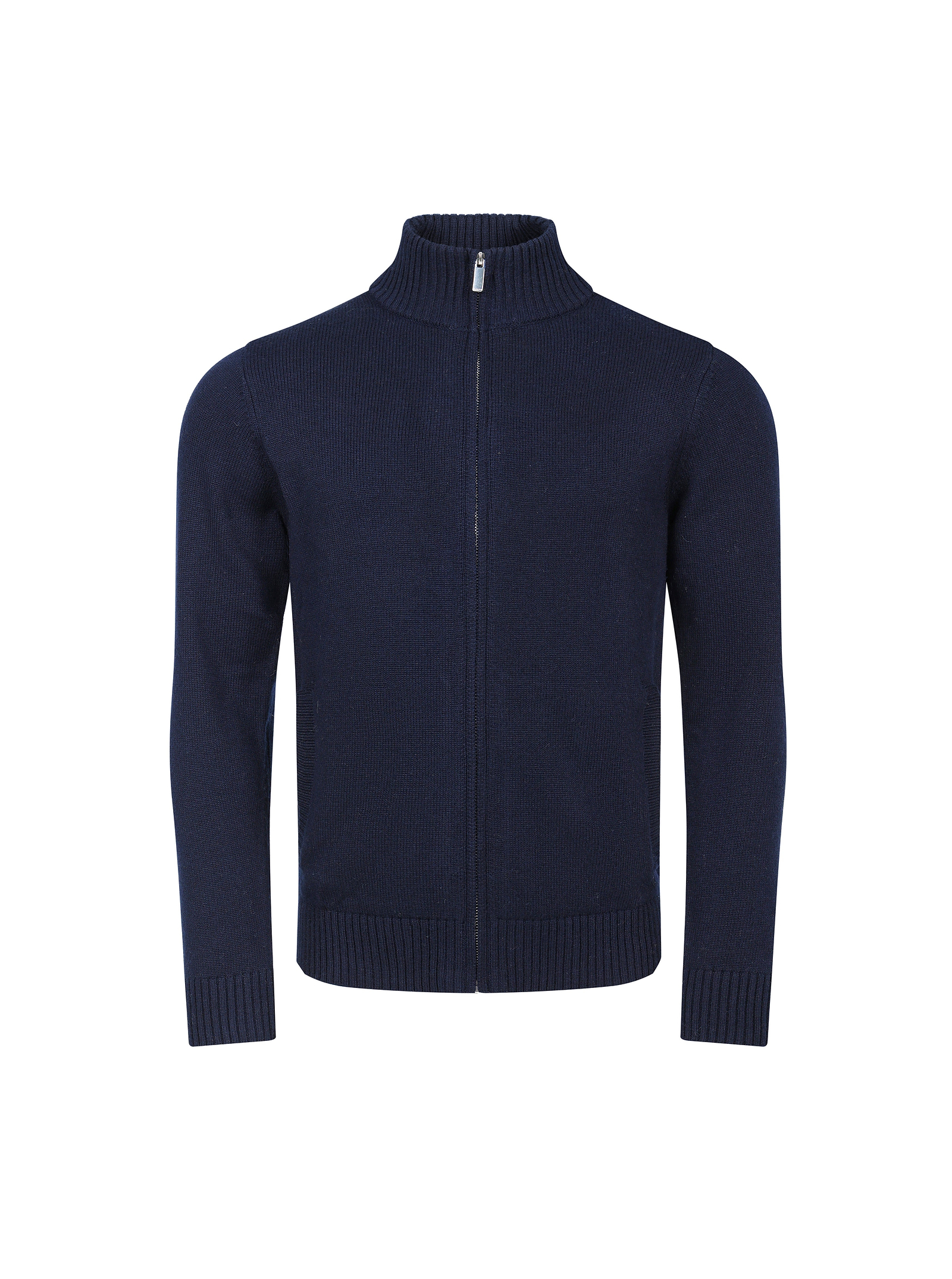 Emil Zip Through Knitted Jacket - Navy