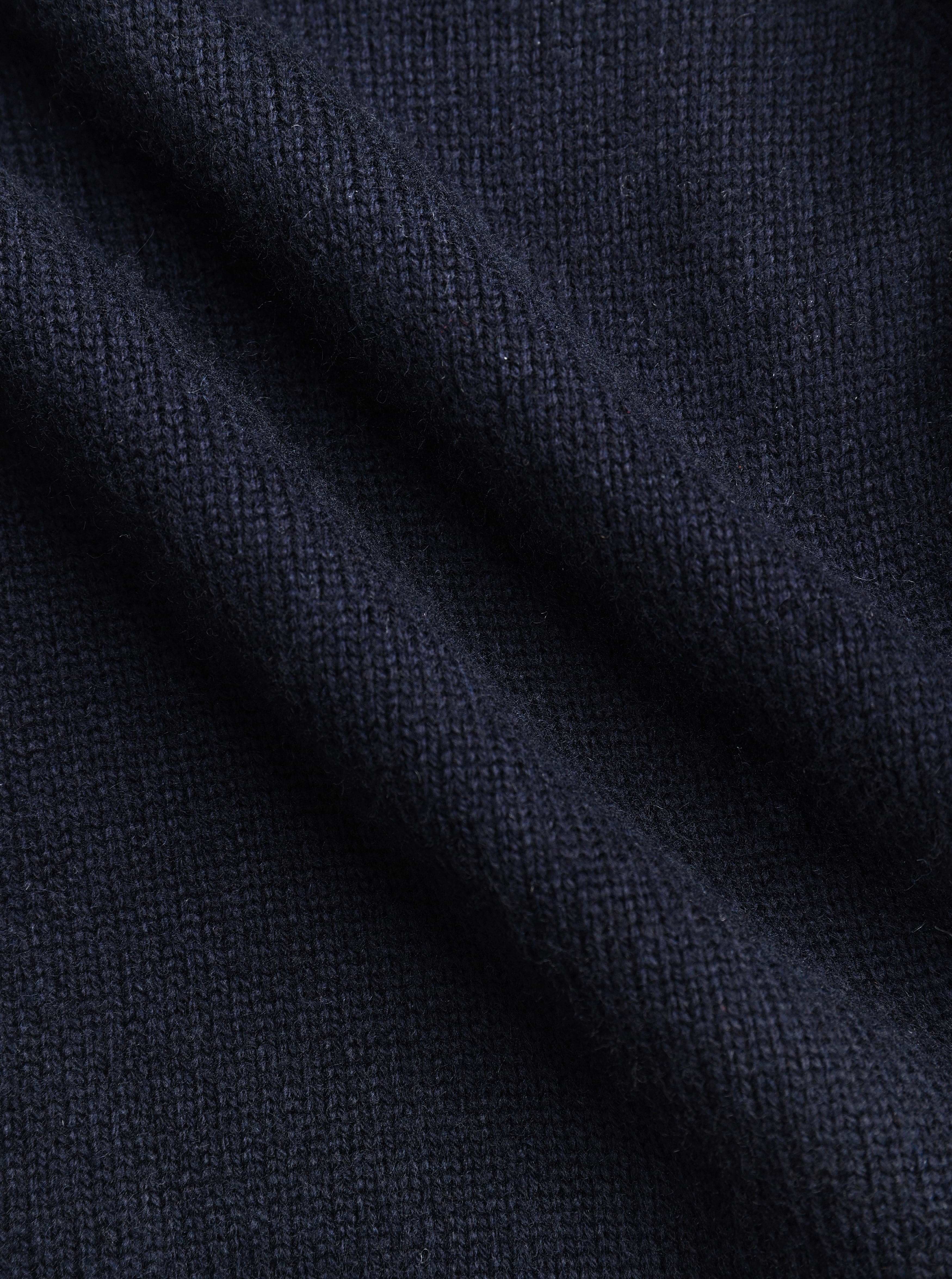 Emil Zip Through Knitted Jacket - Navy