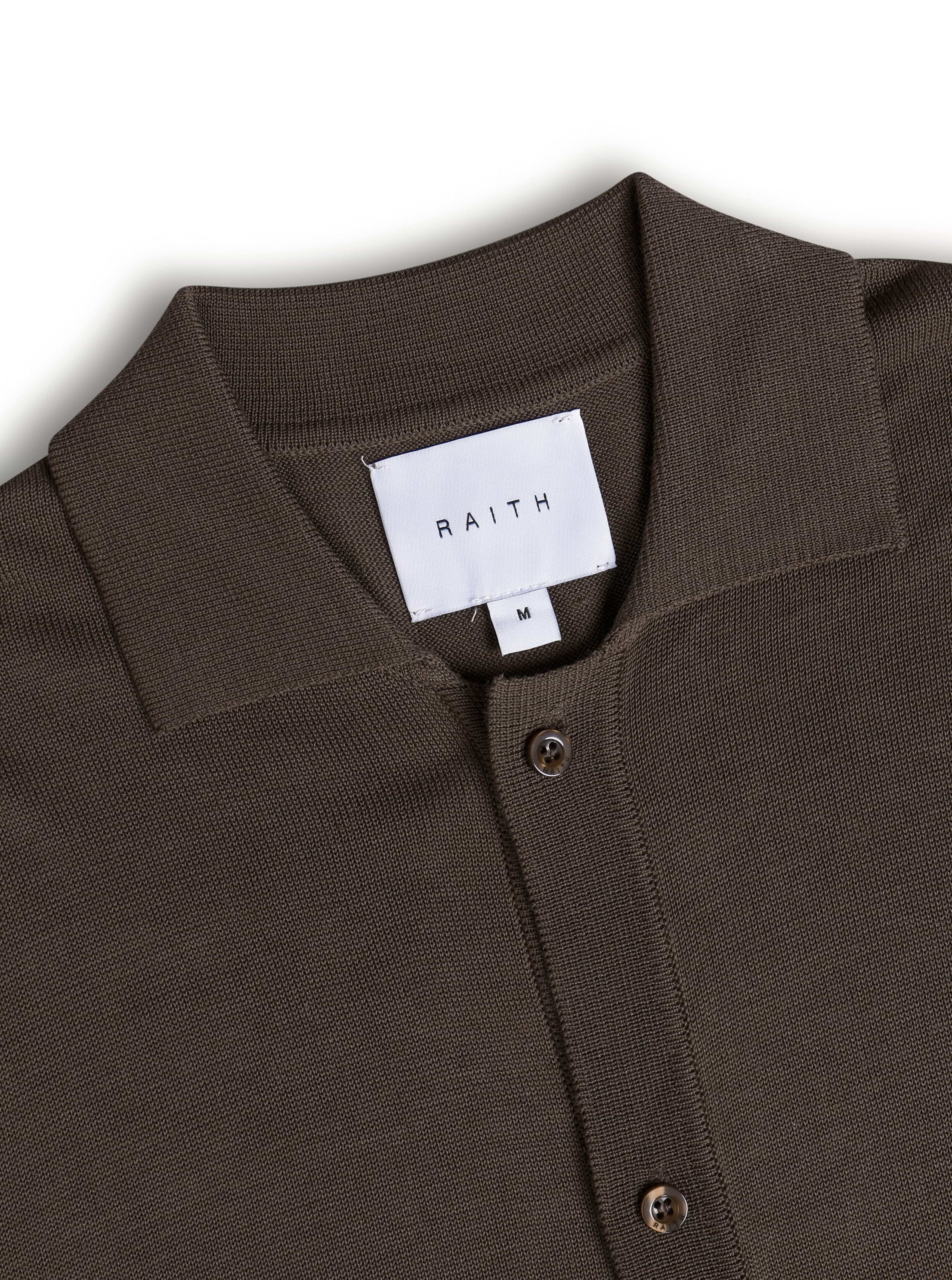 Pedro Button Through Short Sleeve Knitted Shirt - Brown