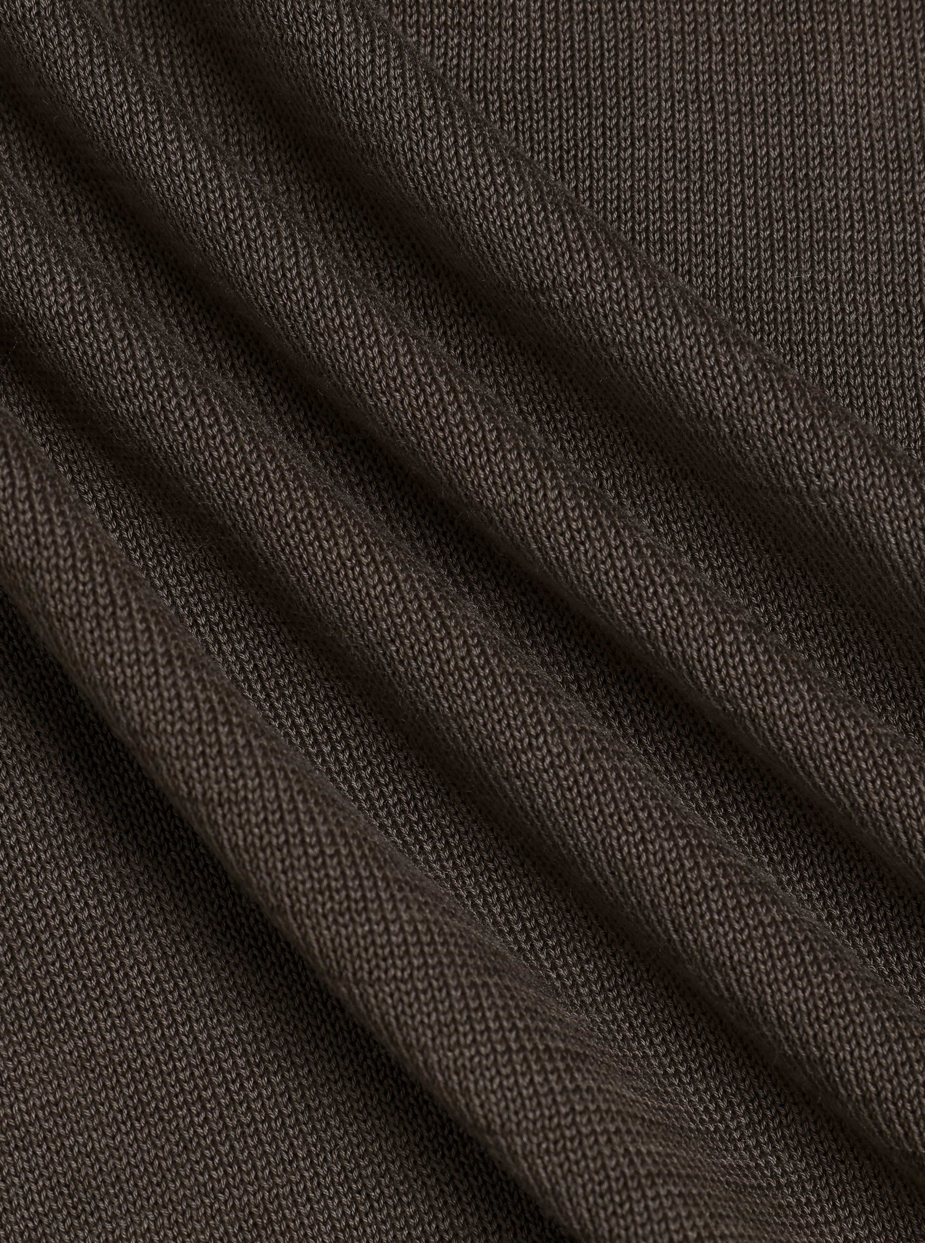 Pedro Button Through Short Sleeve Knitted Shirt - Brown