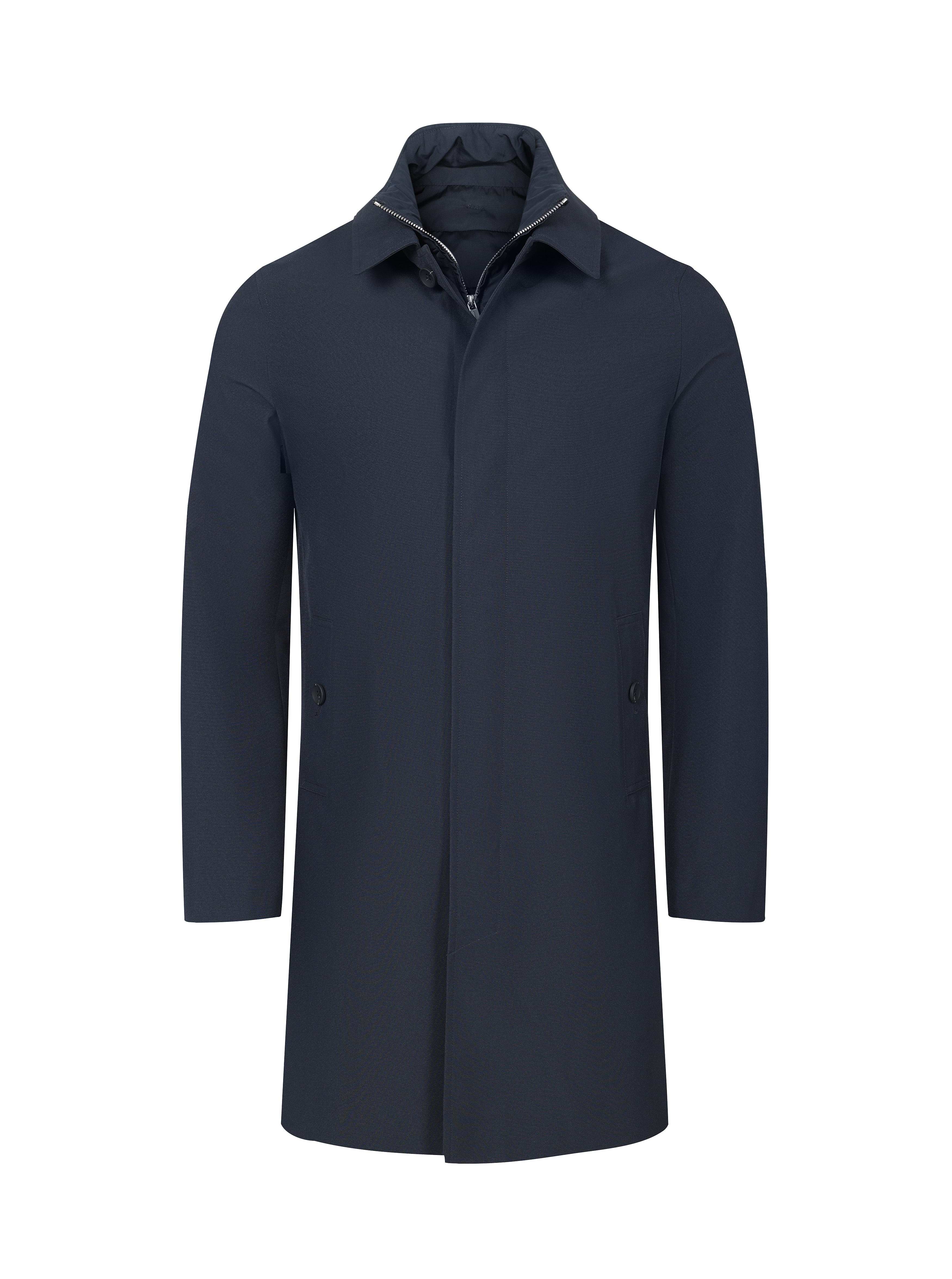 Cohen Trench Coat With Dettachable Insert - Navy