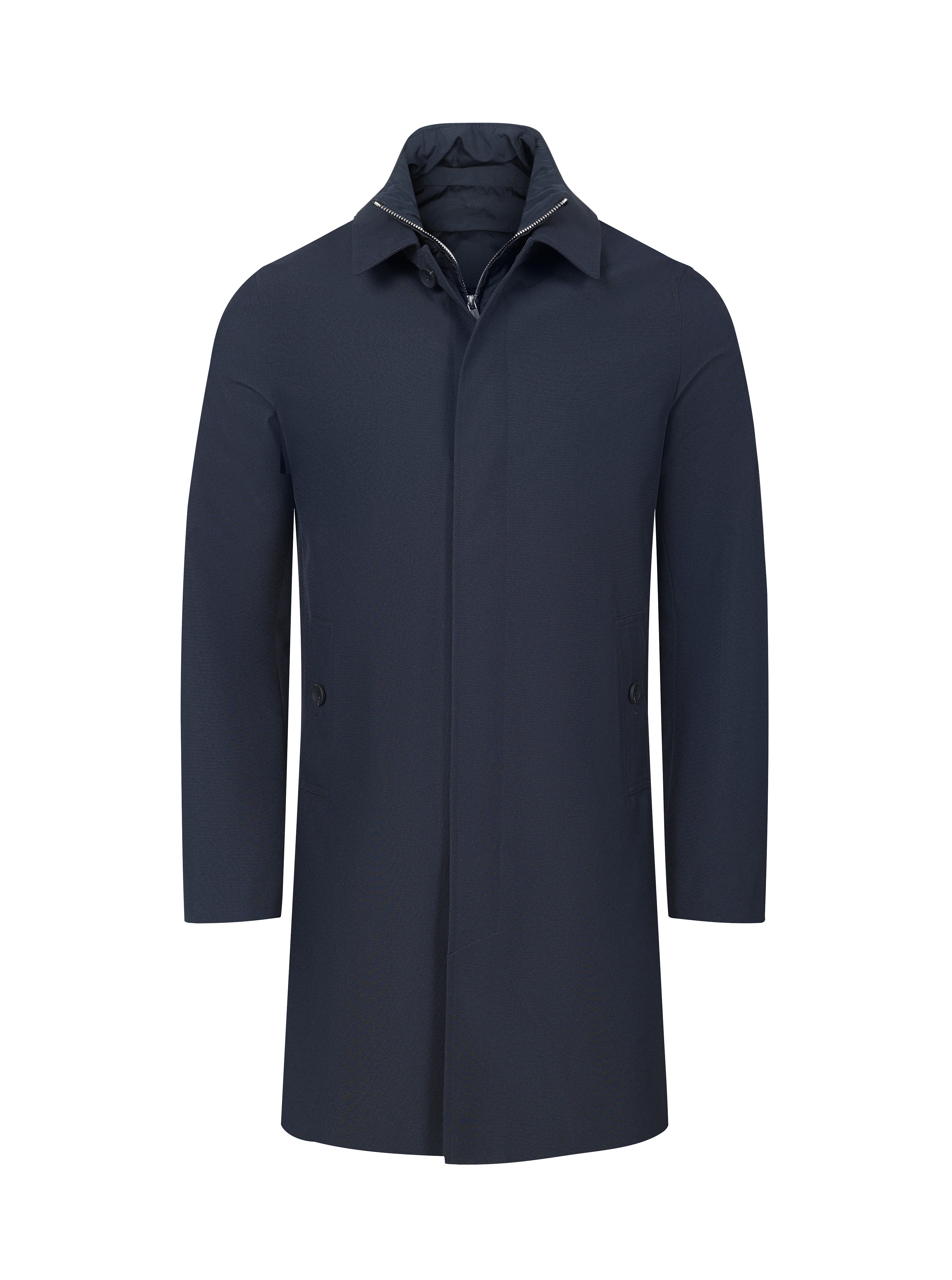 Cohen Trench Coat With Dettachable Insert - Navy