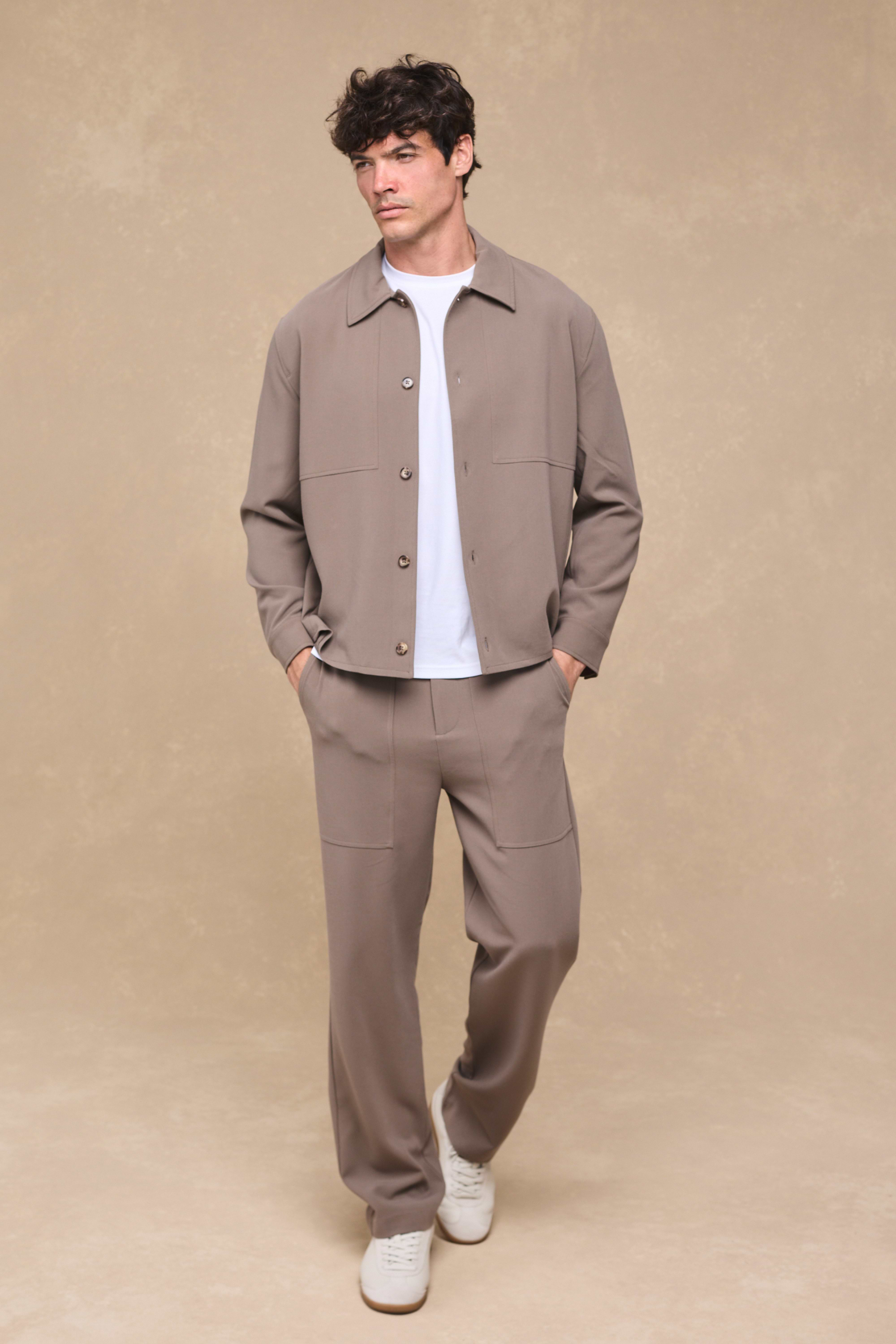 Julien Relaxed Panelled Jacket - Olive