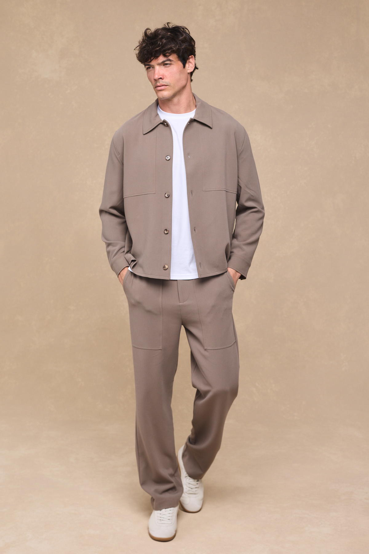 Julien Relaxed Panelled Jacket - Olive