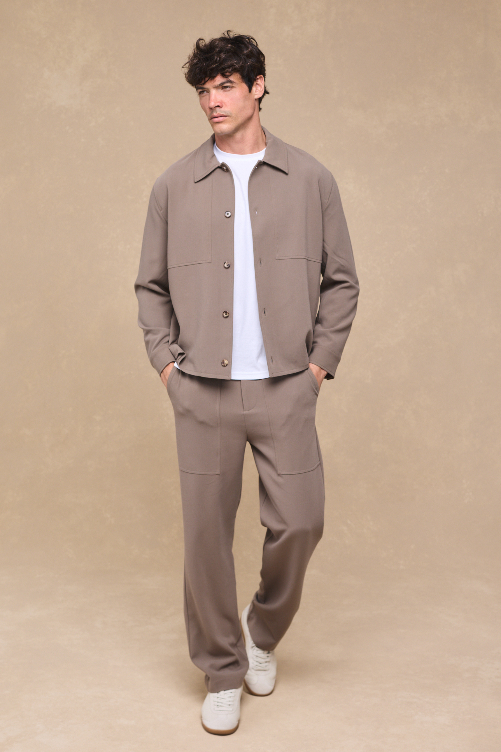 Julien Relaxed Panelled Jacket - Olive
