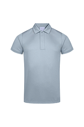 Santi Mercerised Polo Shirt - Light Pewter Blue