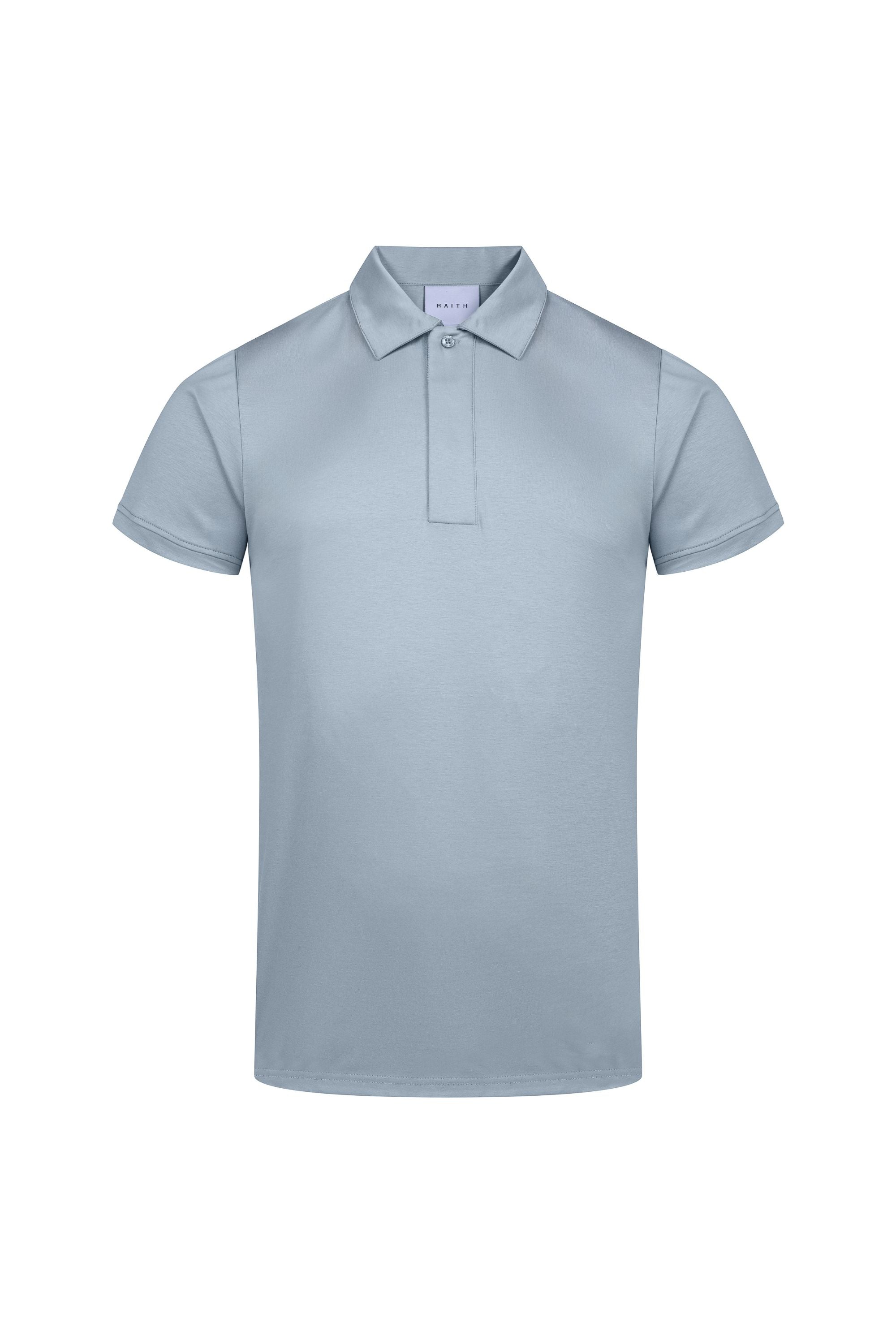 Santi Mercerised Polo Shirt - Light Pewter Blue