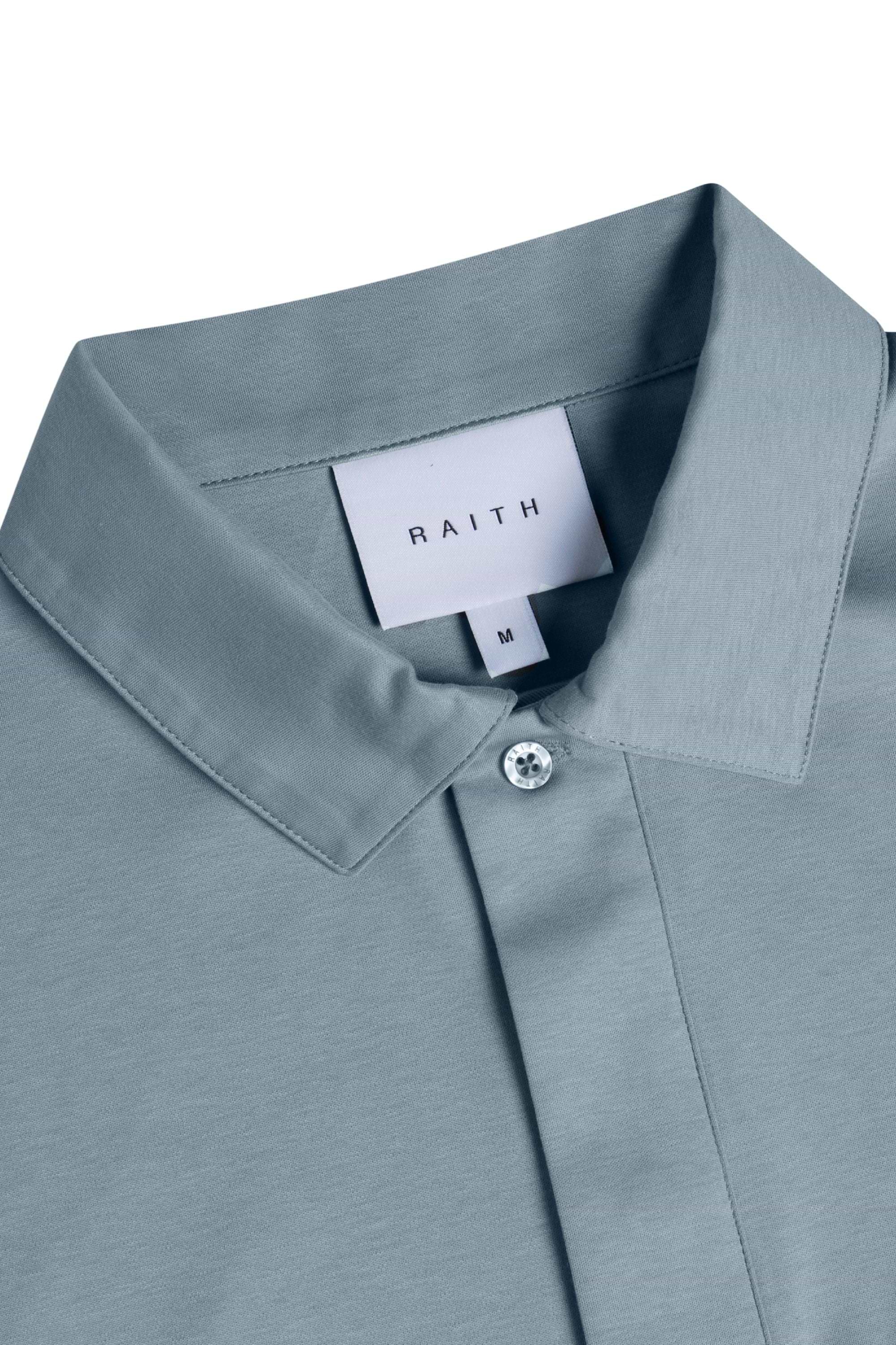 Santi Mercerised Polo Shirt - Light Pewter Blue