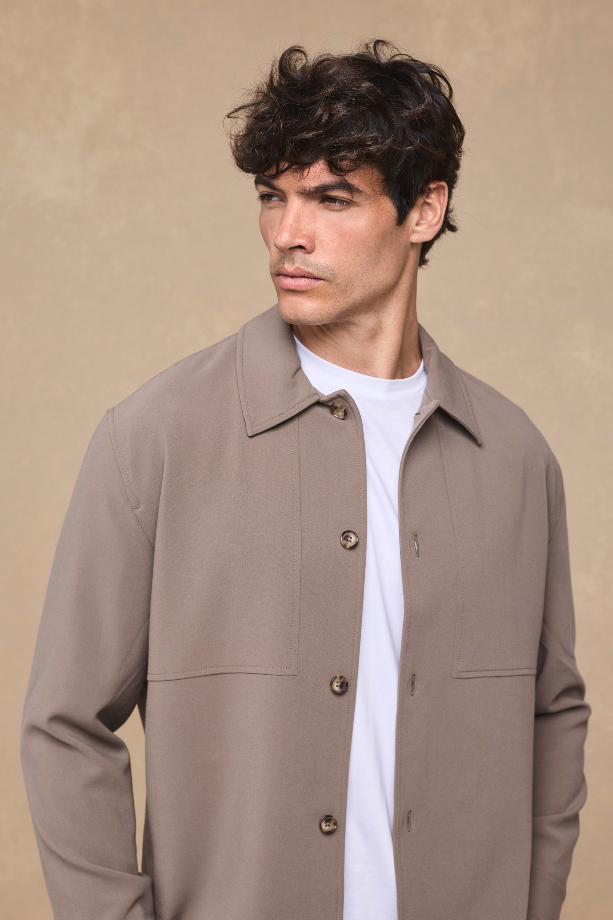 Julien Relaxed Panelled Jacket - Olive