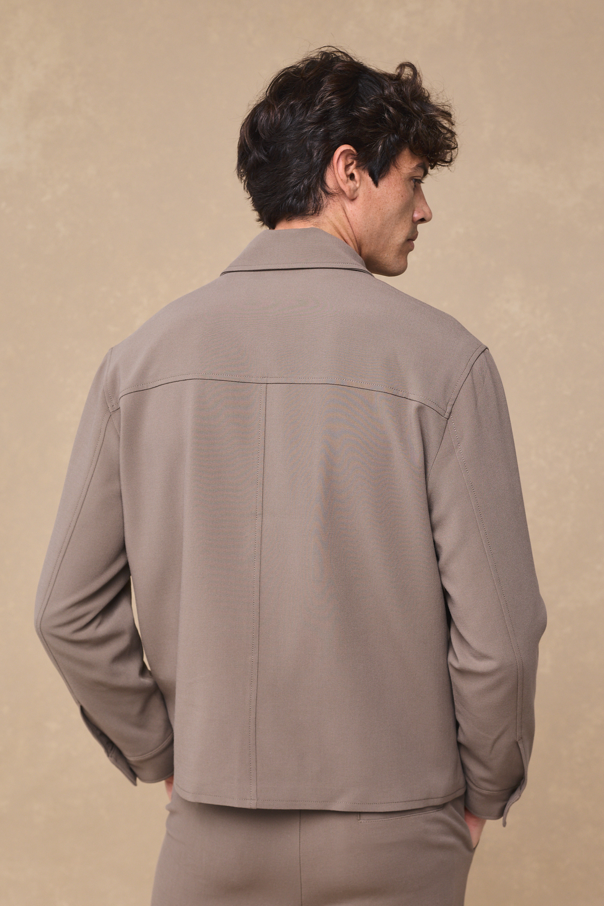 Julien Relaxed Panelled Jacket - Olive