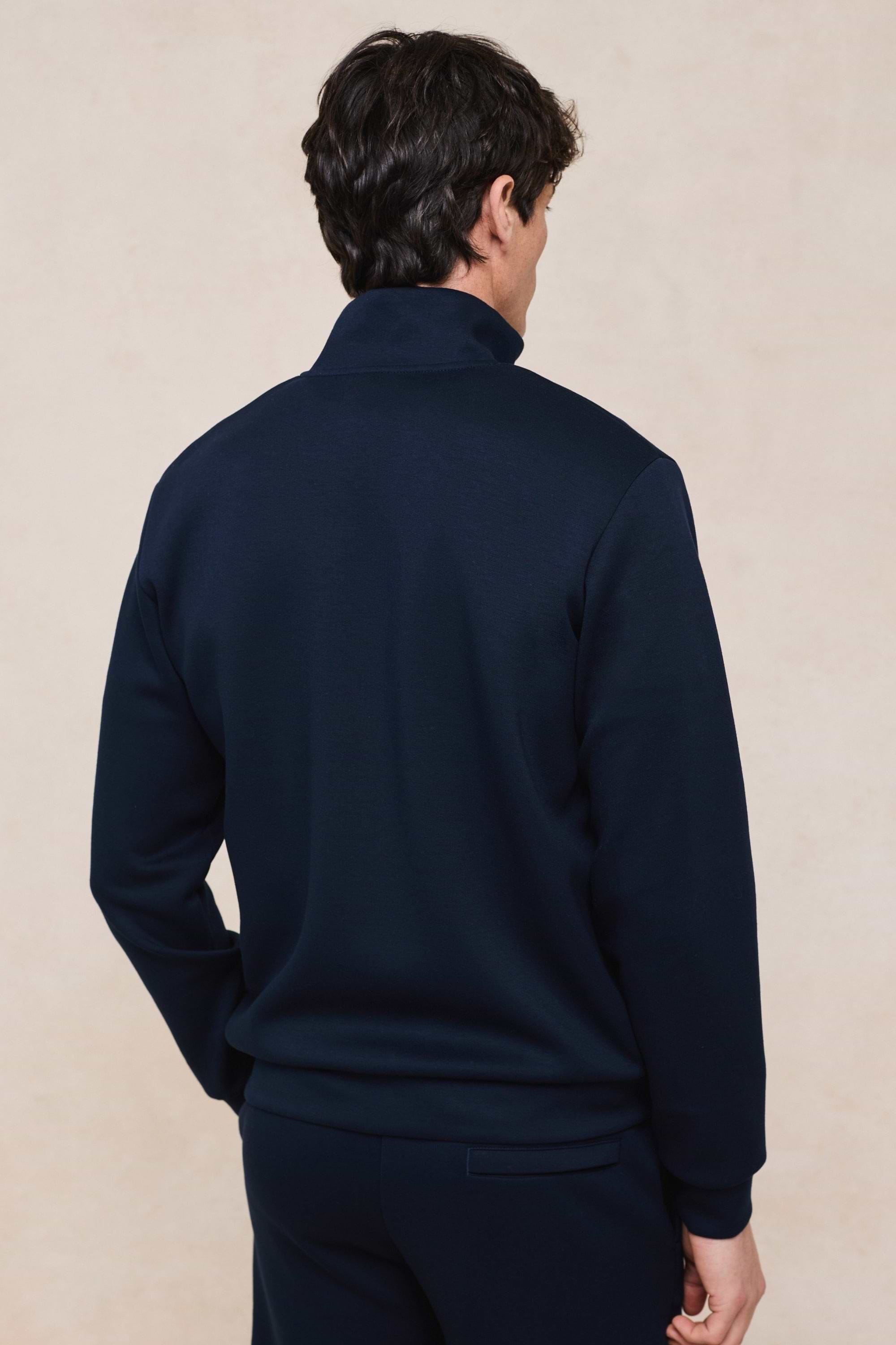 Luxe Zip Through Jacket - Navy