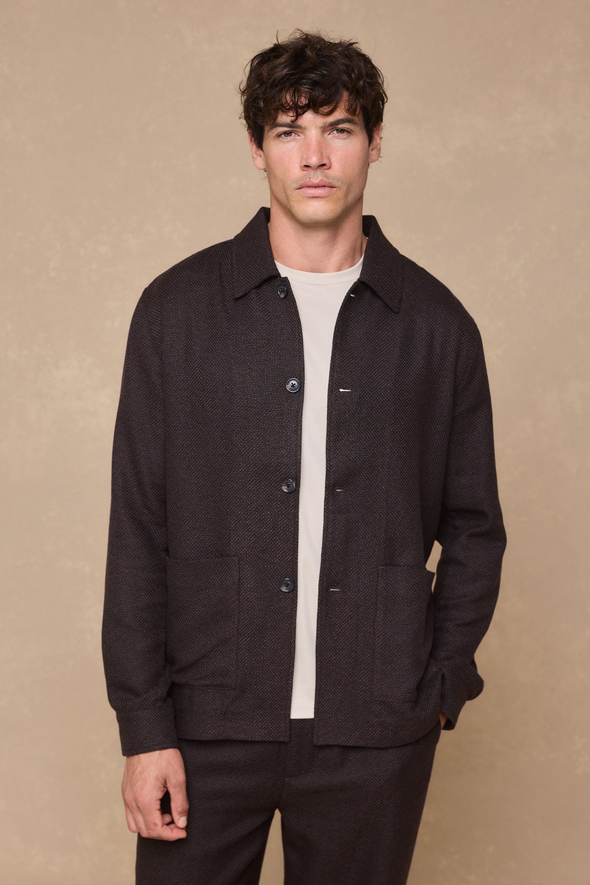 Lawrence Patch Pocket Shacket - Brown