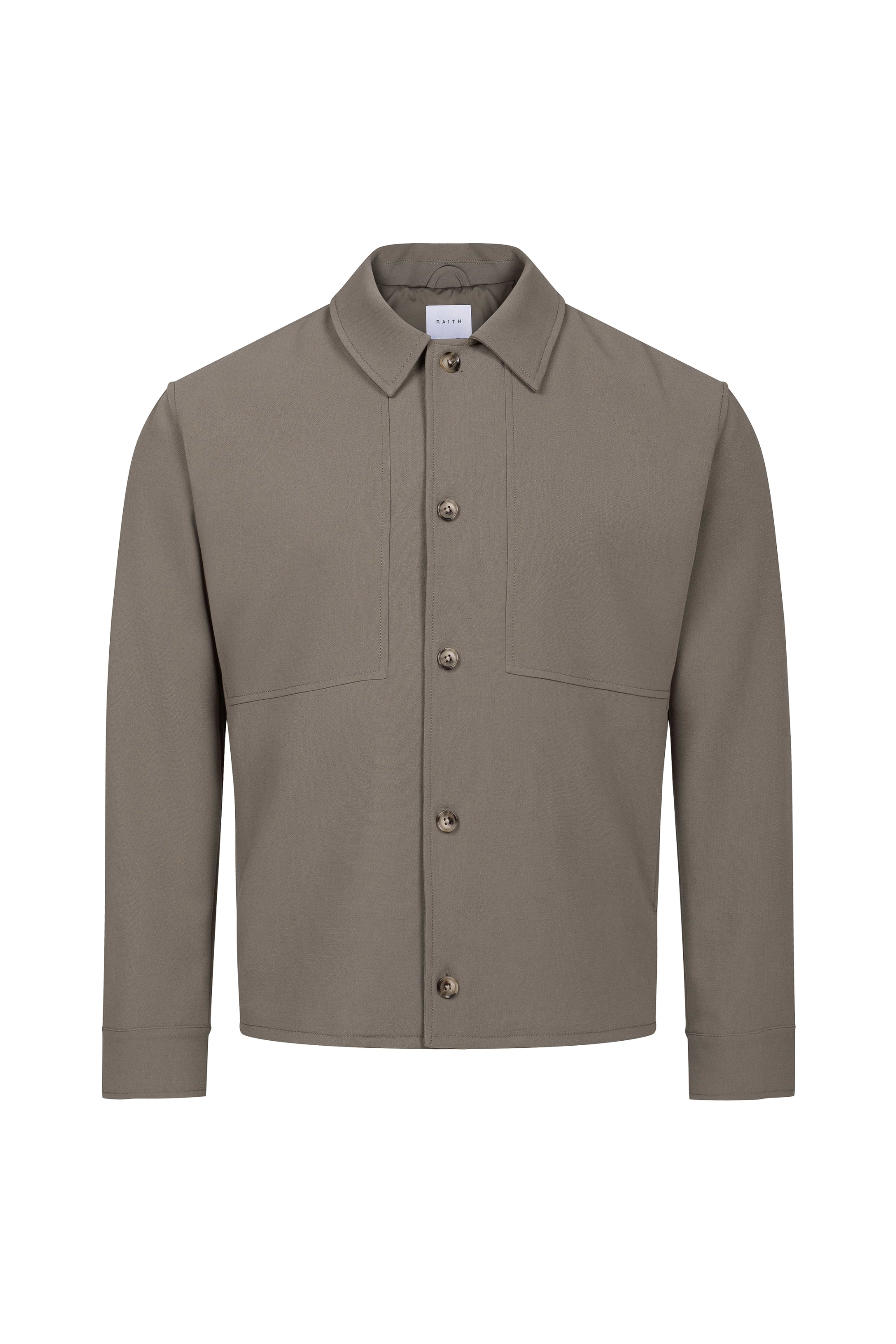 Julien Relaxed Panelled Jacket - Olive