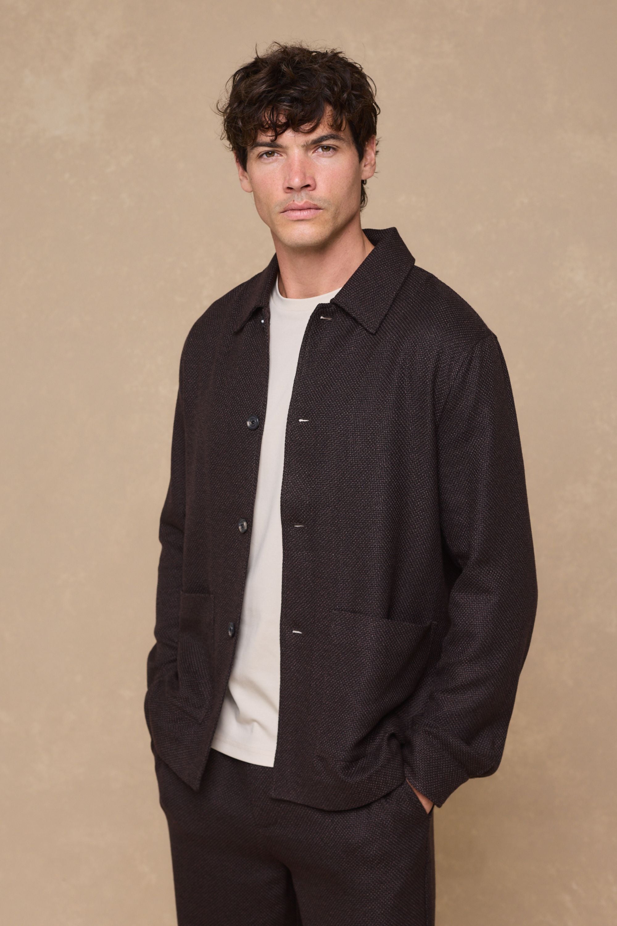 Lawrence Patch Pocket Shacket - Brown