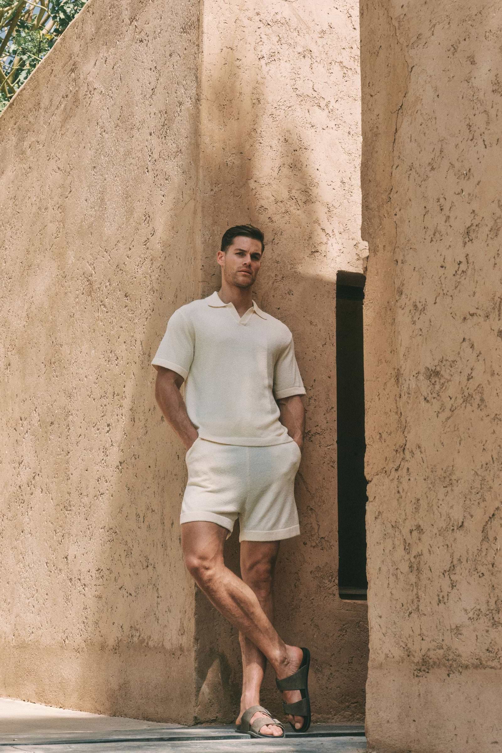 Miguel Boucle Polo Shirt - Ecru
