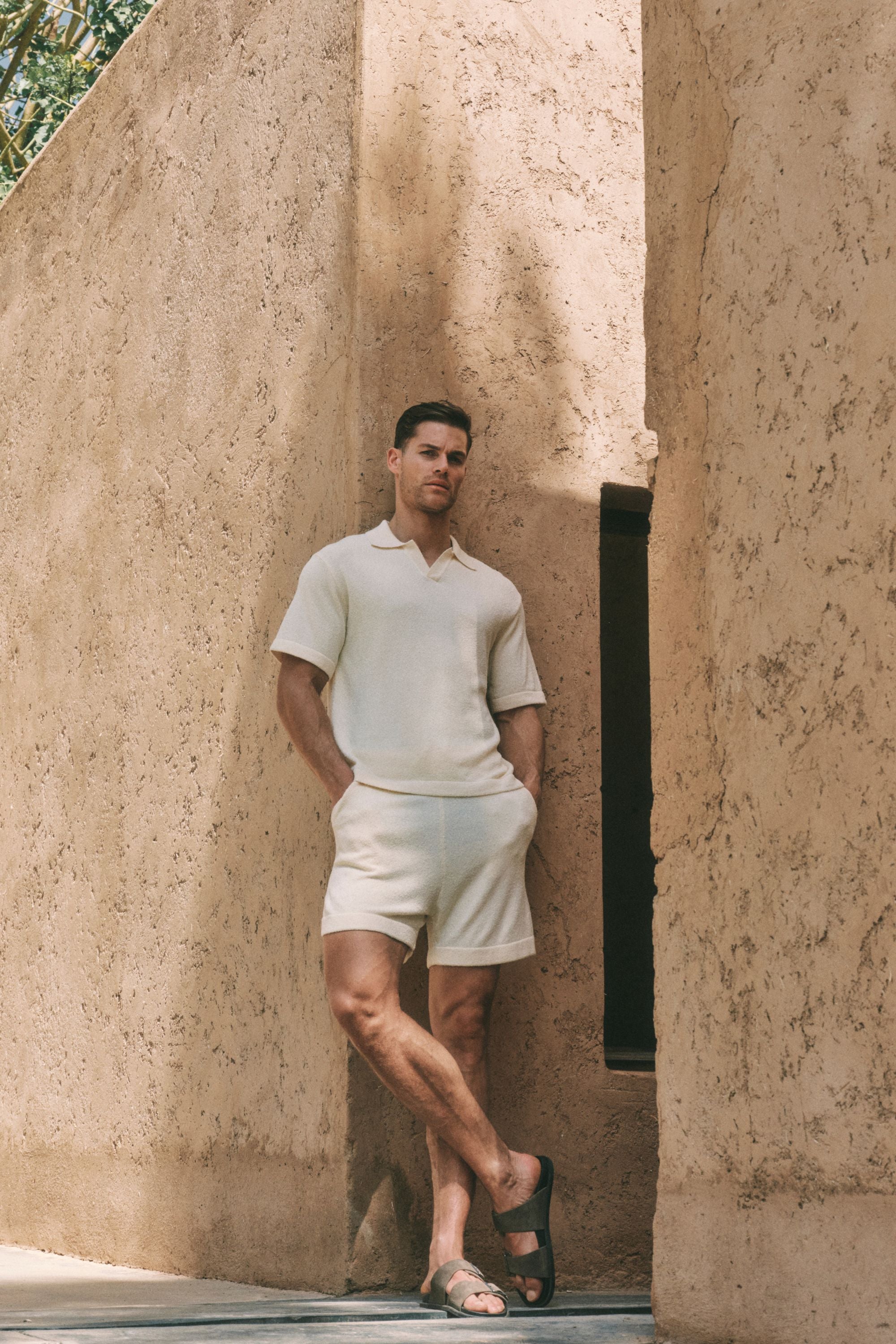 Miguel Boucle Polo Shirt - Ecru