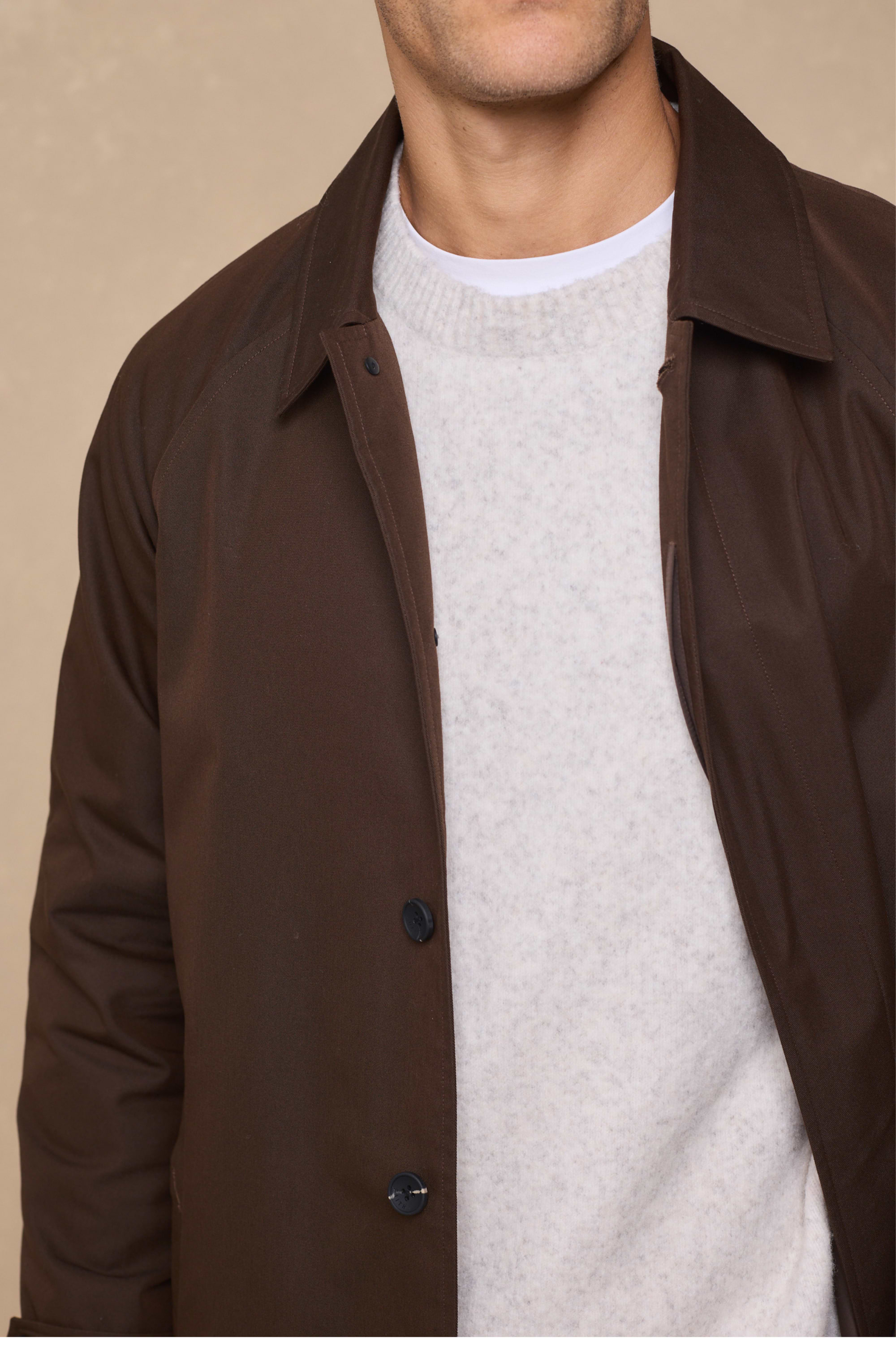 Iver Heavy Cotton Trench - Brown