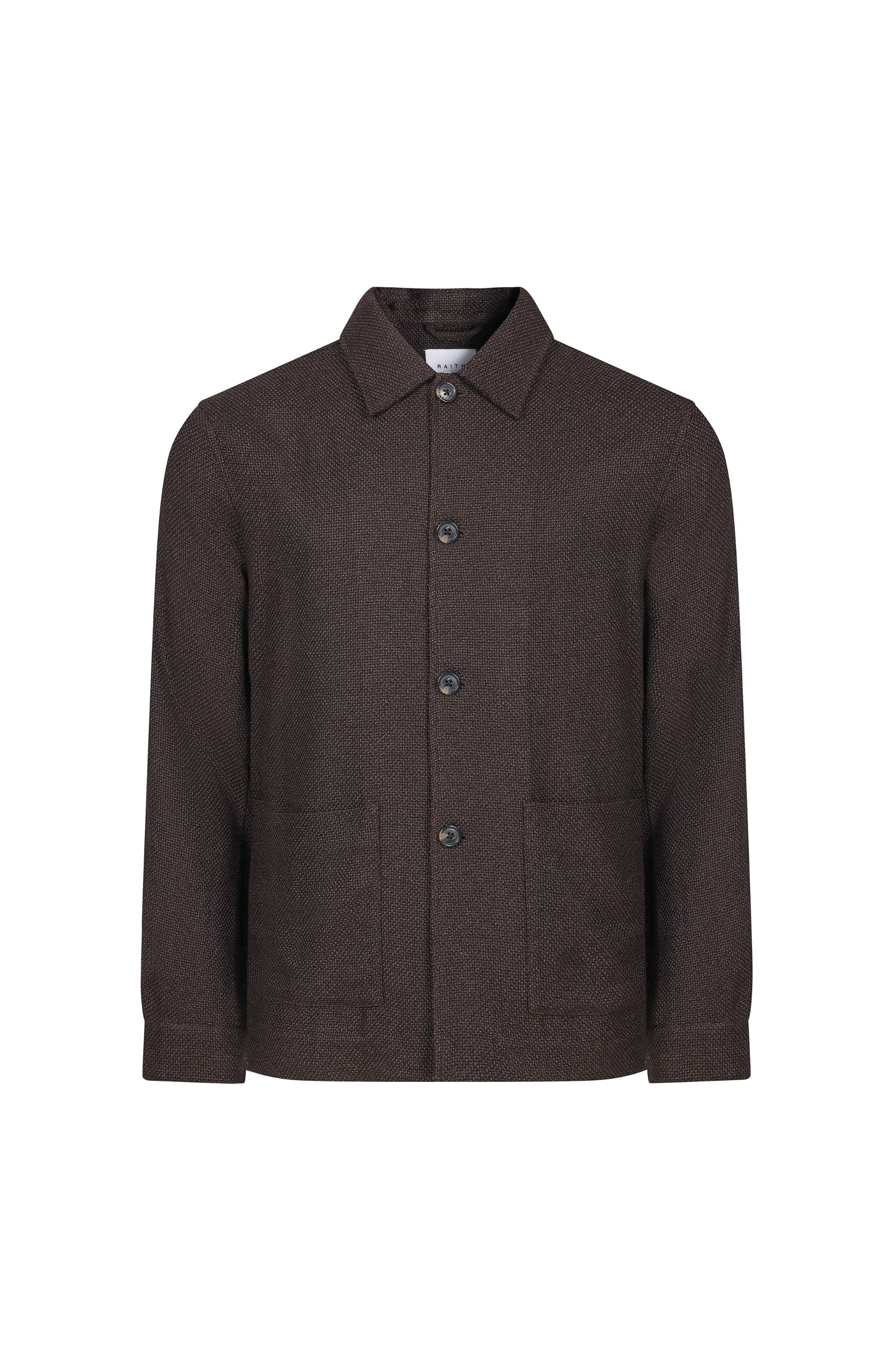 Lawrence Patch Pocket Shacket - Brown
