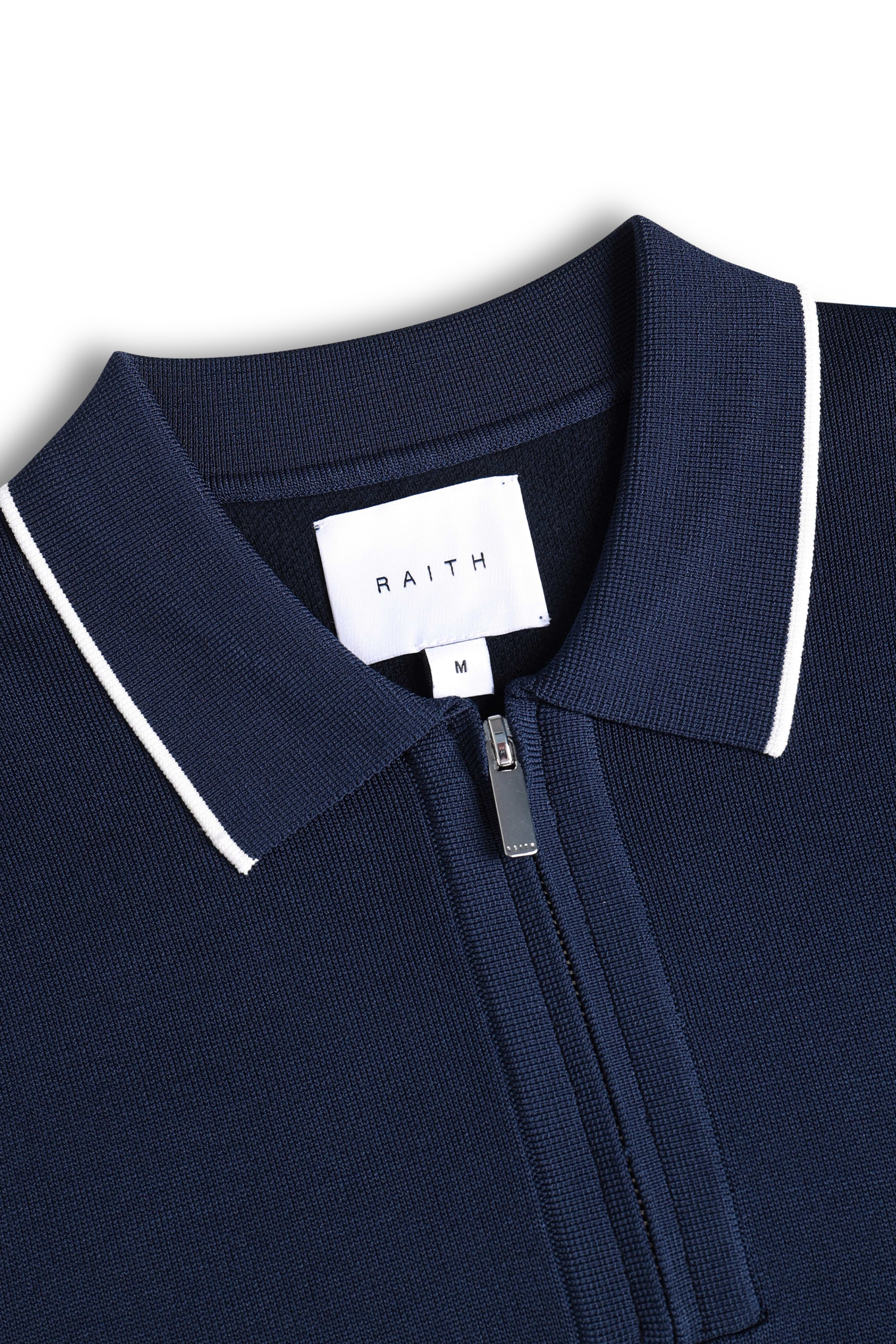 Henry Zip Short Sleeve Polo - Navy