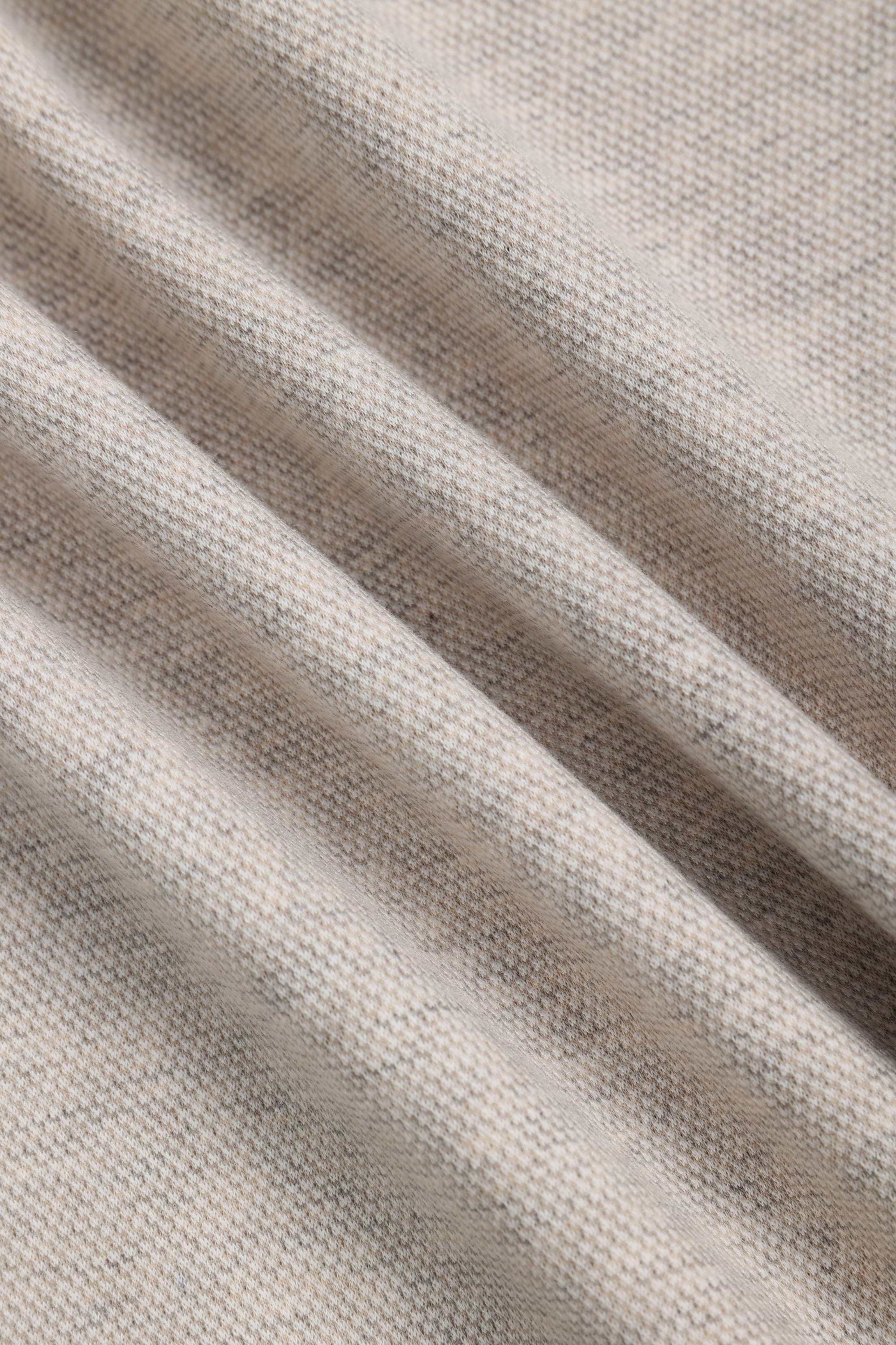 Santino Long Sleeve Half Button Polo - Oatmeal