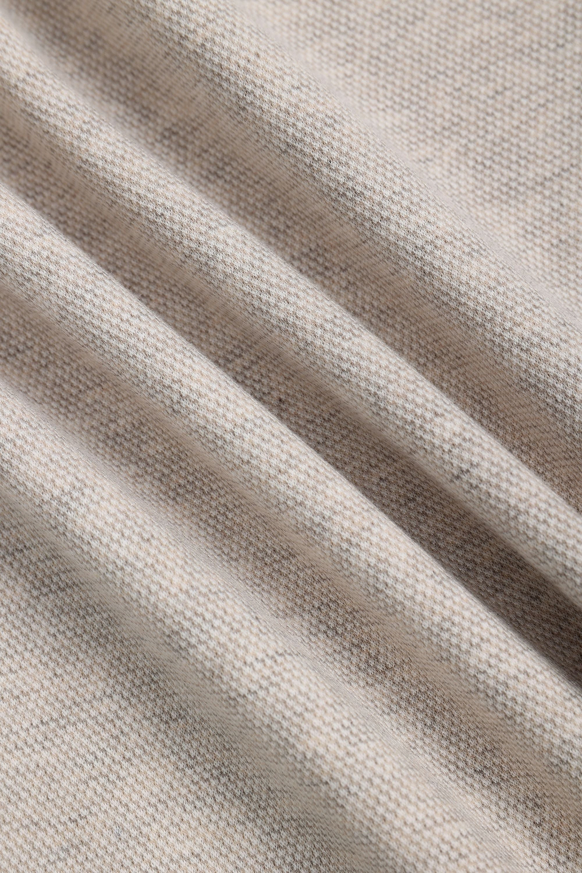 Santino Long Sleeve Half Button Polo - Oatmeal