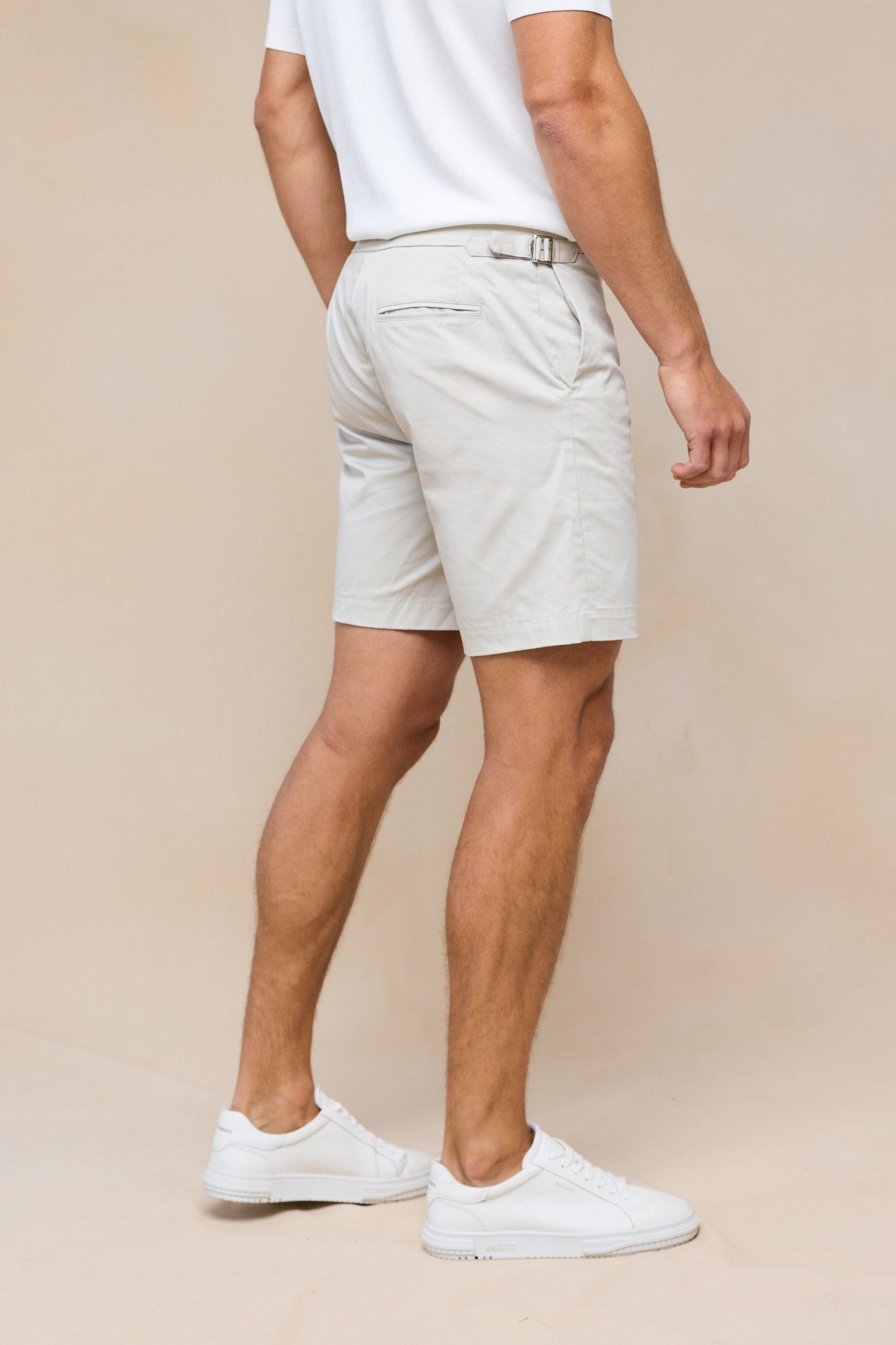 Pecori Buckle Shorts - Beige