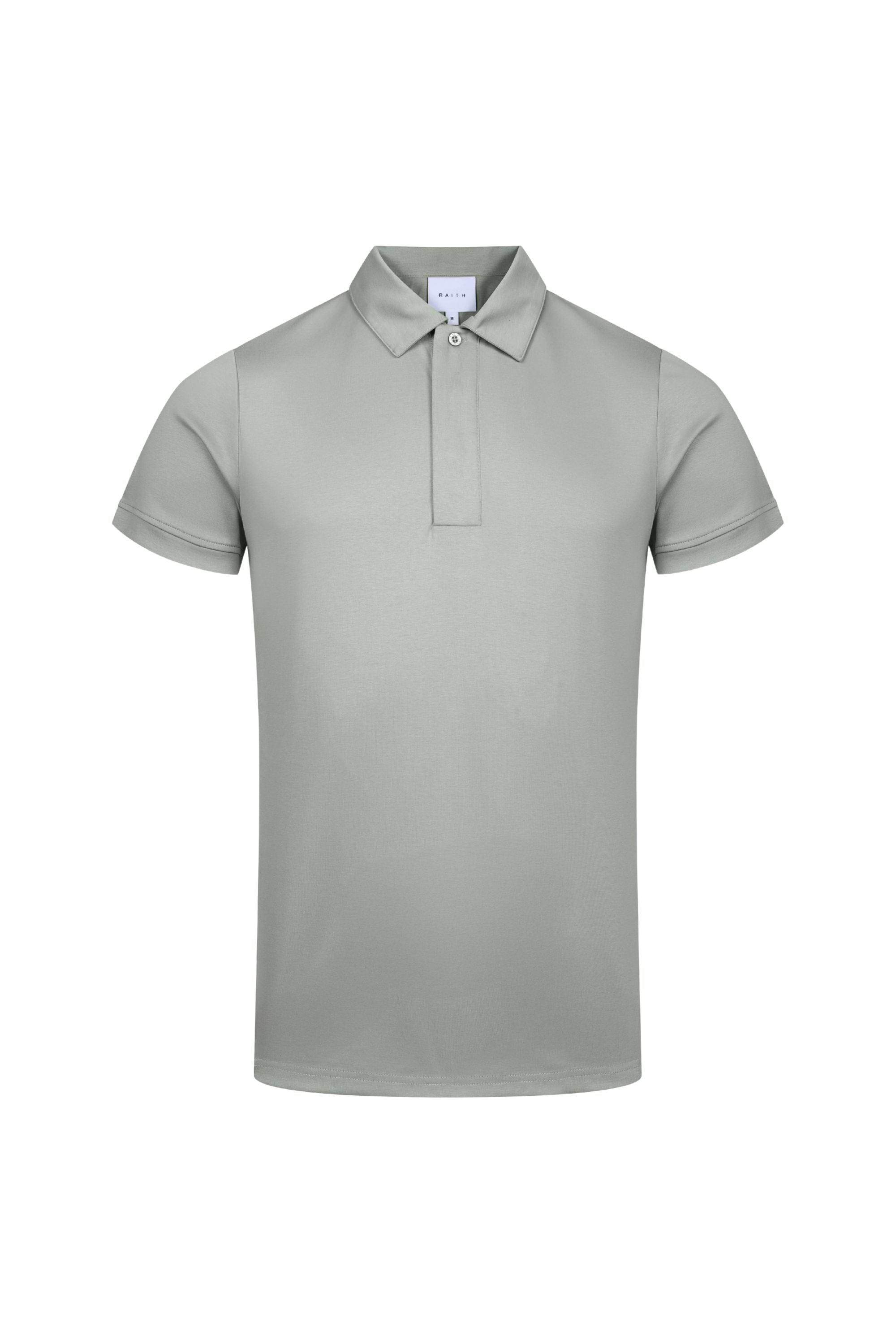 Santi Mercerised Polo Shirt - Light Sage