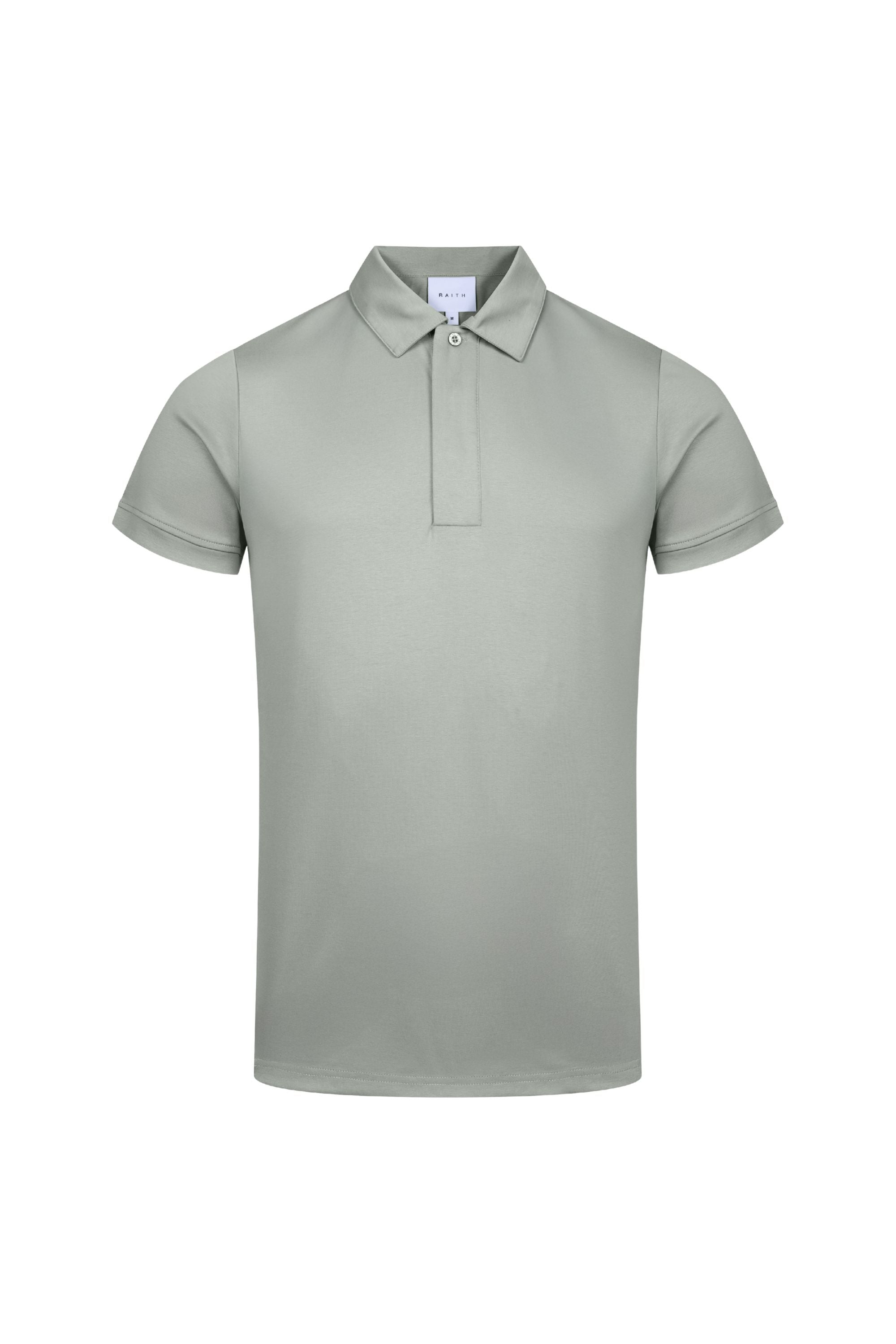 Santi Mercerised Polo Shirt - Light Sage