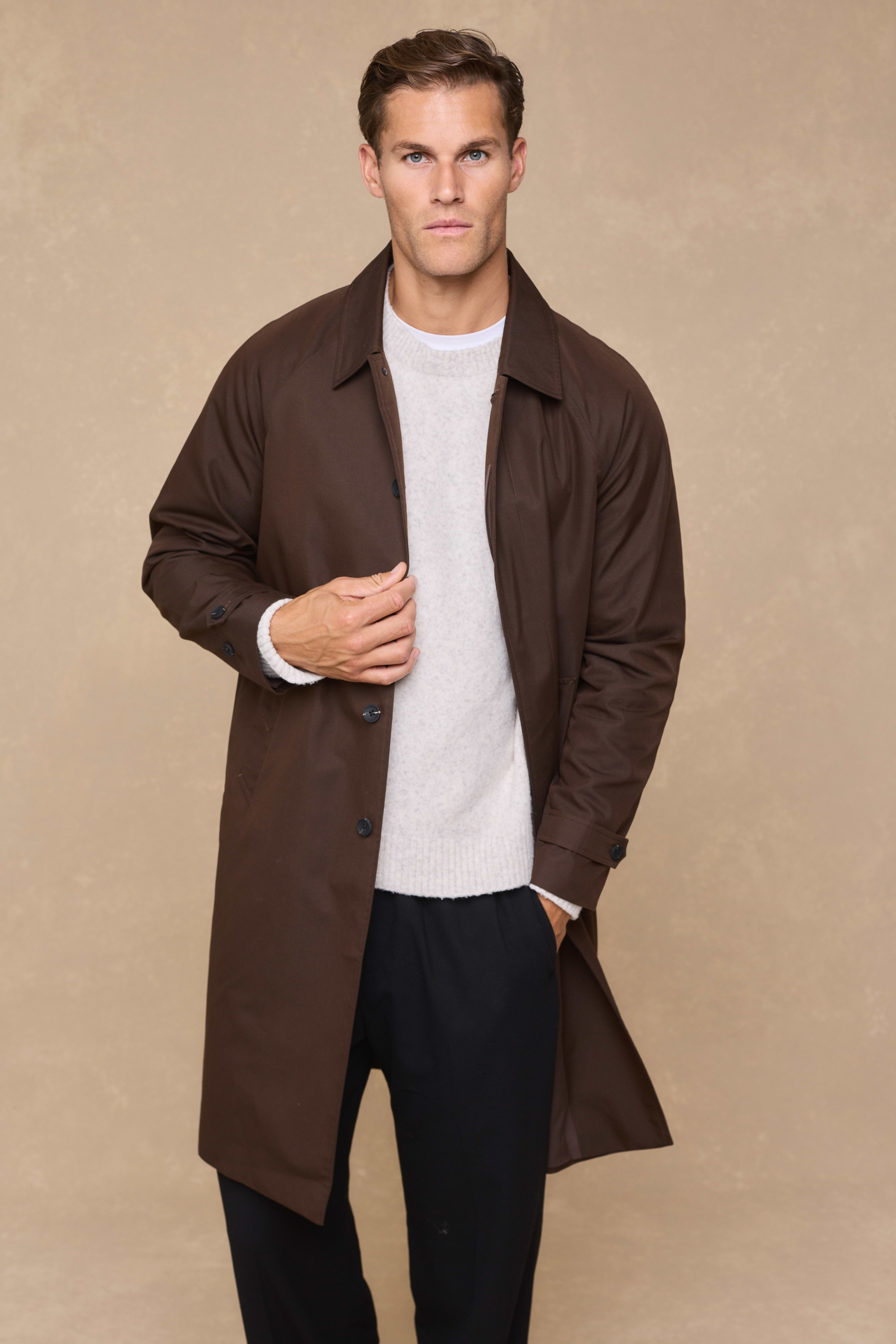 Iver Heavy Cotton Trench - Brown