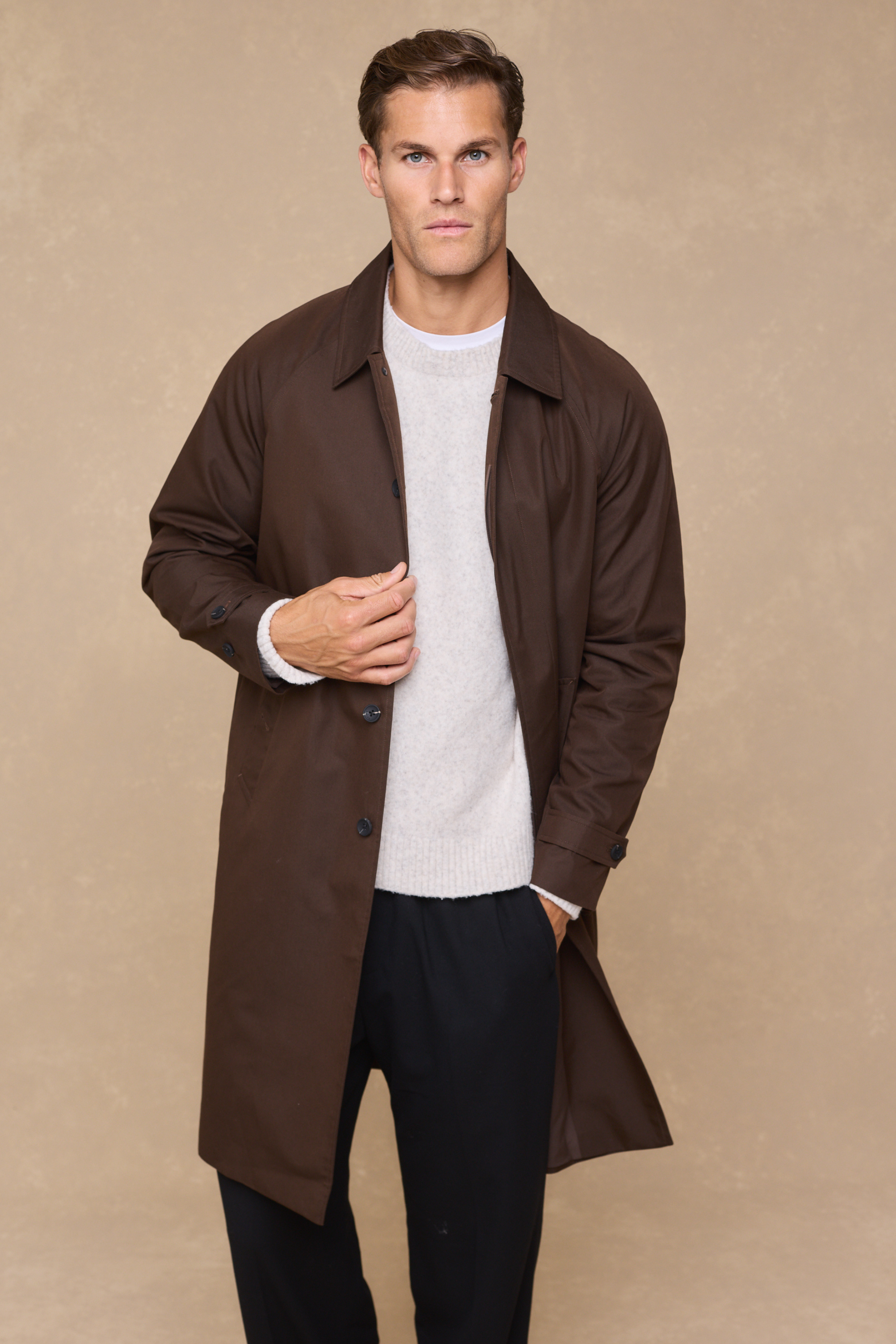 Iver Heavy Cotton Trench - Brown