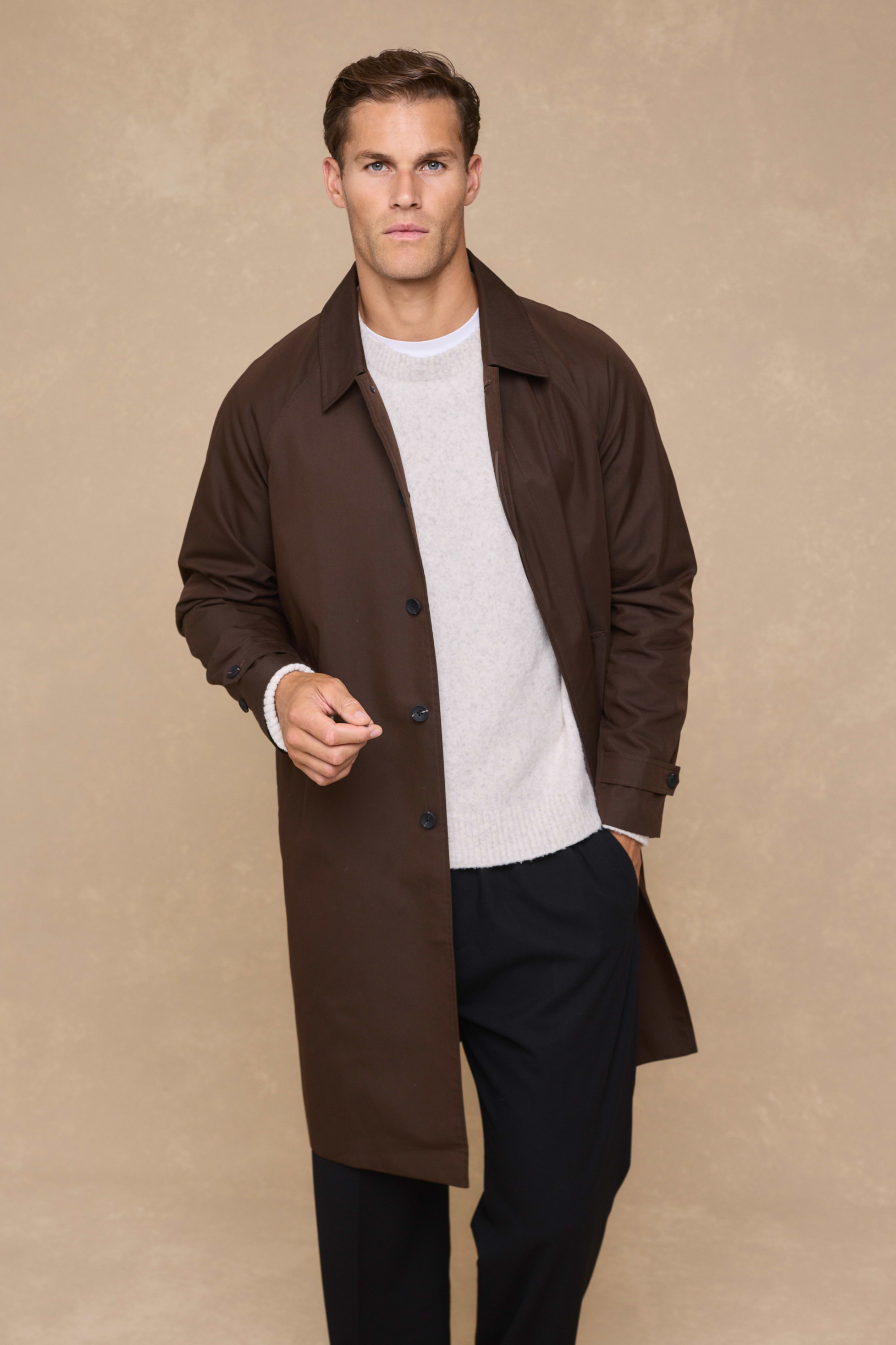 Iver Heavy Cotton Trench - Brown