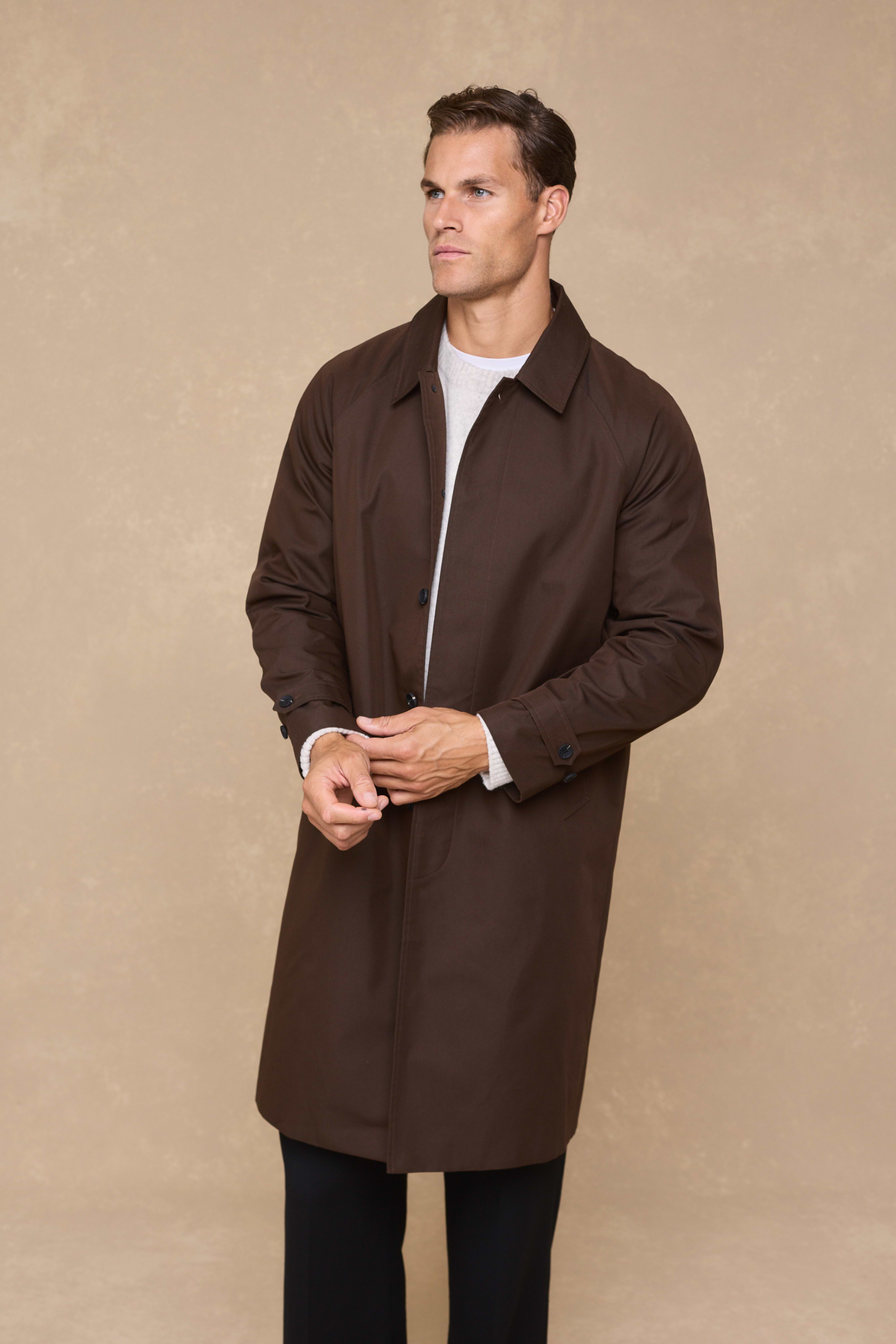 Iver Heavy Cotton Trench - Brown