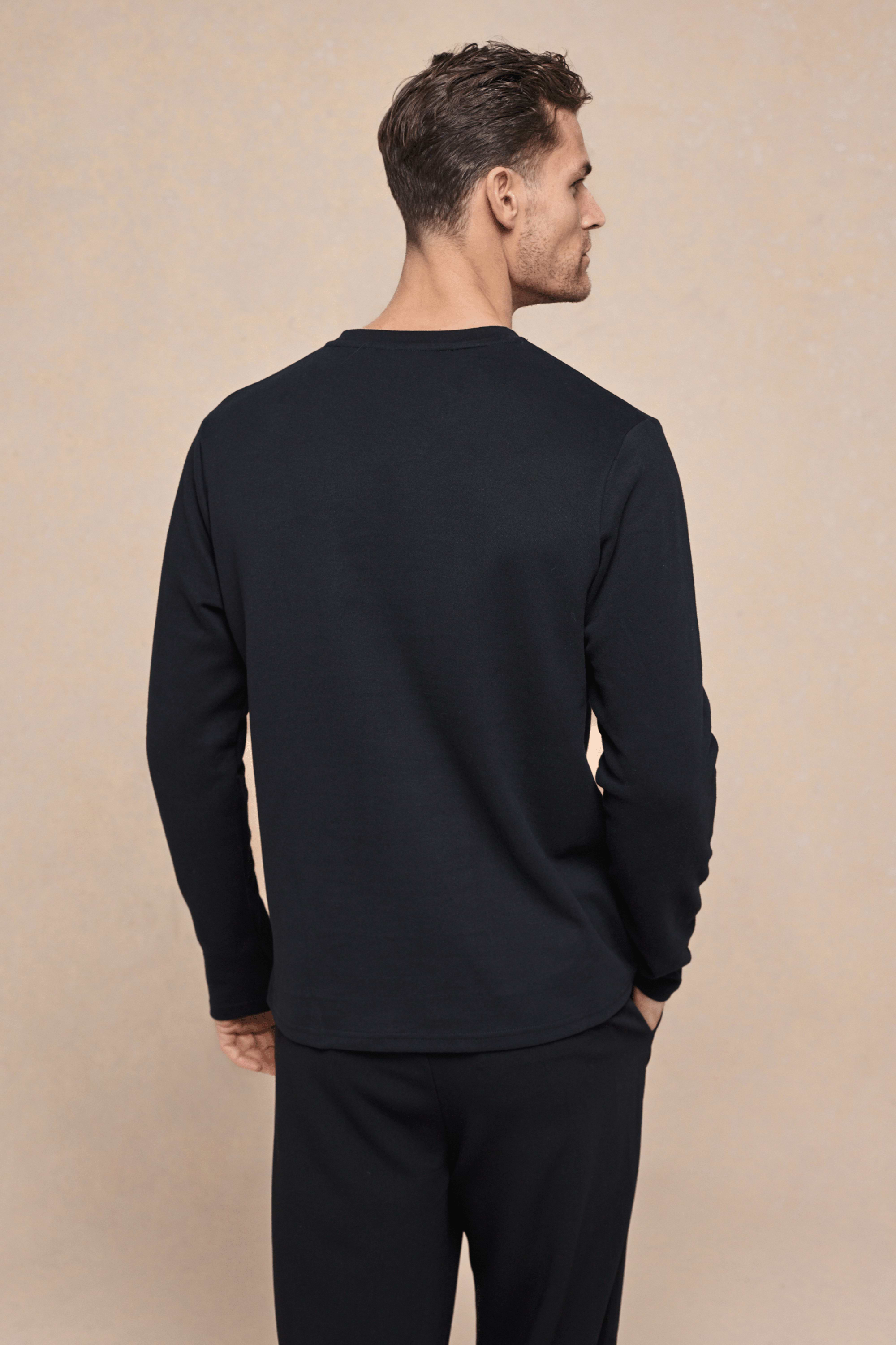 Tyler Long Sleeve Pocket T-Shirt - Black